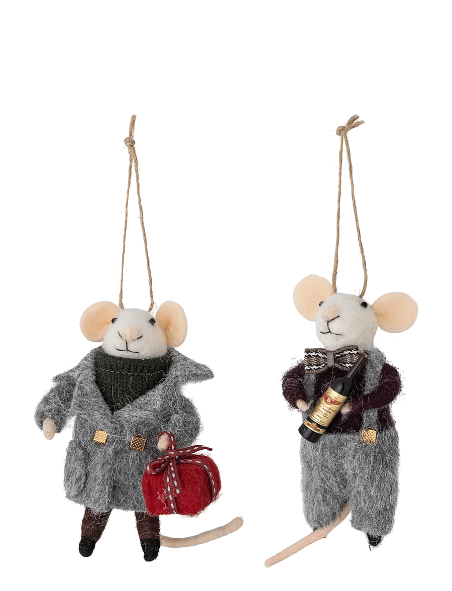 Bloomingville - Peo Ornament - weihnachtskugeln - grey - 1