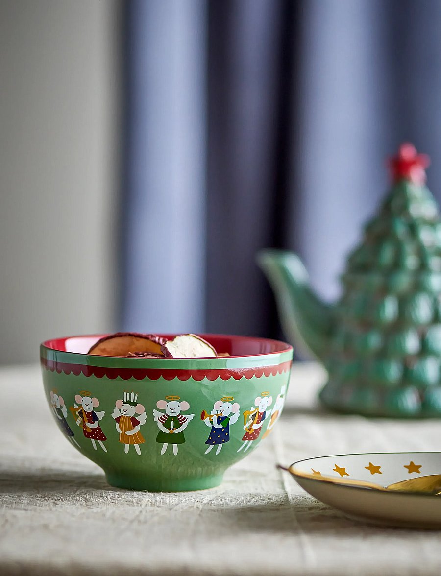 Bloomingville - Peo Bowl - weihnachtsdekoration - green - 4