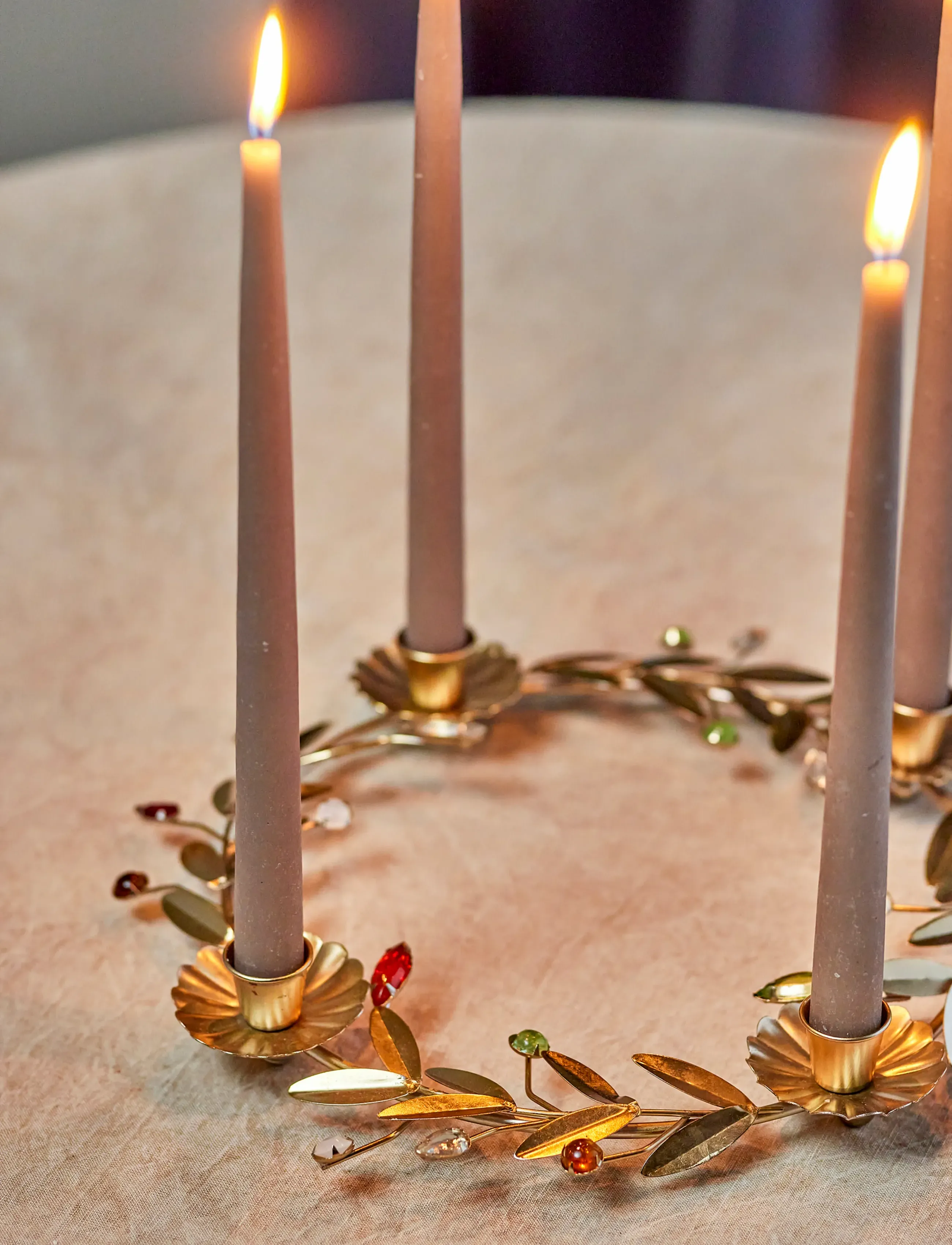 Bloomingville - Shankar Advent Candle Holder - gold - 0