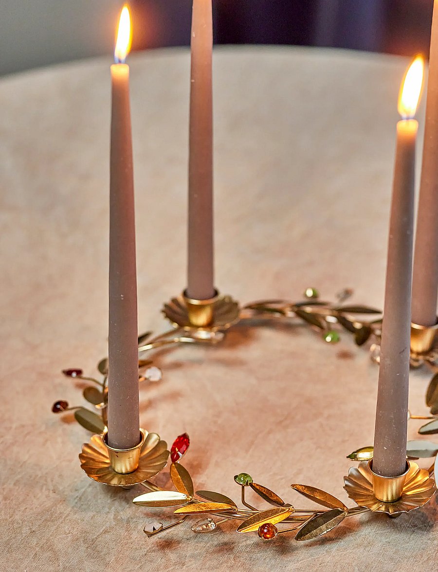 Bloomingville - Shankar Advent Candle Holder - kalėdų dekoracijos - gold - 0
