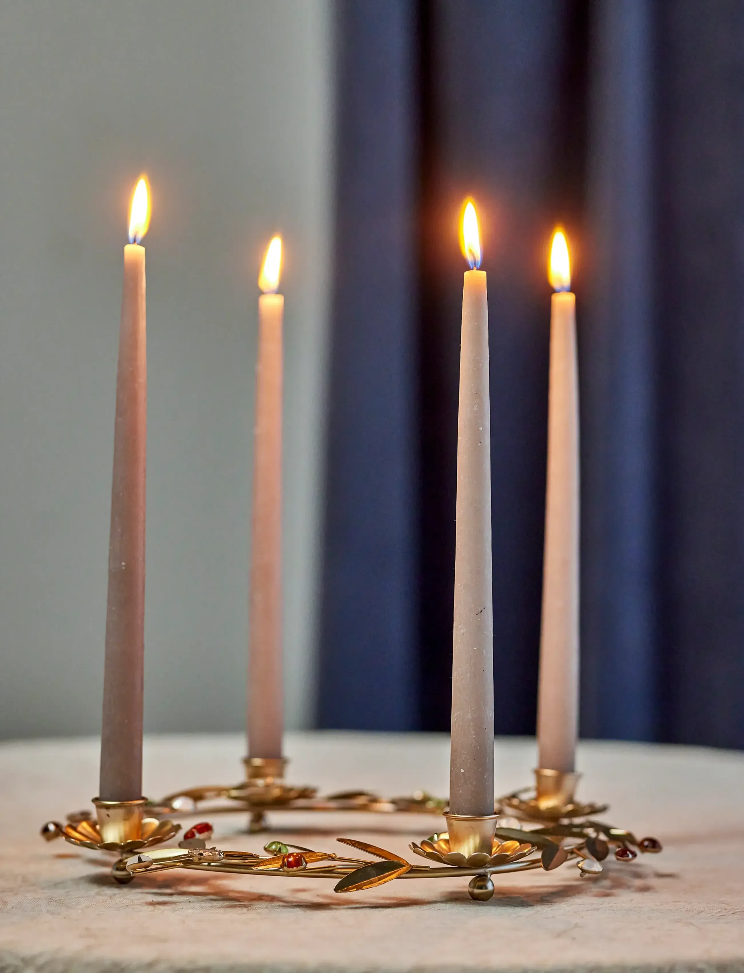 Bloomingville - Shankar Advent Candle Holder - gold - 3
