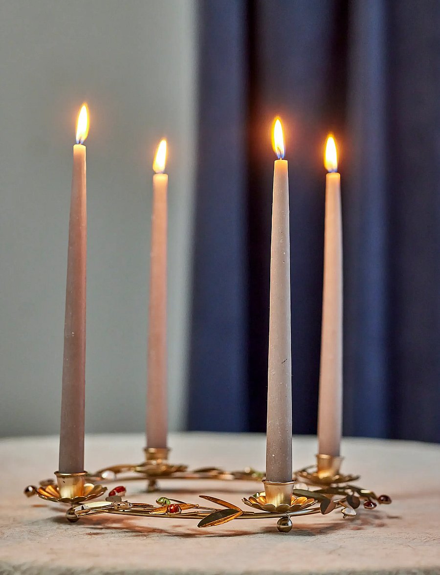 Bloomingville - Shankar Advent Candle Holder - kalėdų dekoracijos - gold - 3