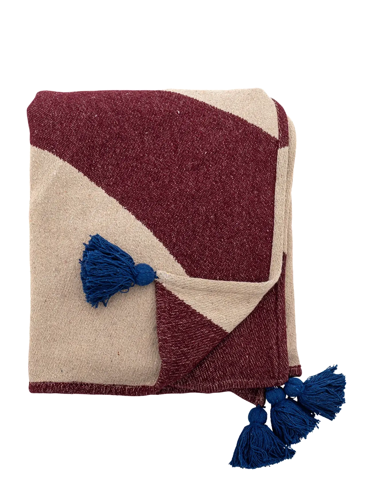 Bloomingville Cimmi Throw - Christmas - MULTI-COLOURED / burgundy