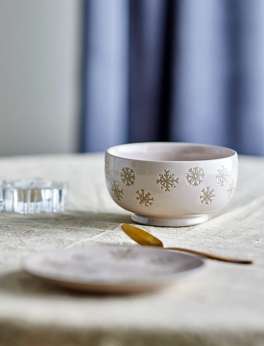 Bloomingville - Snowie Bowl - weihnachtsdekoration - cream - 0