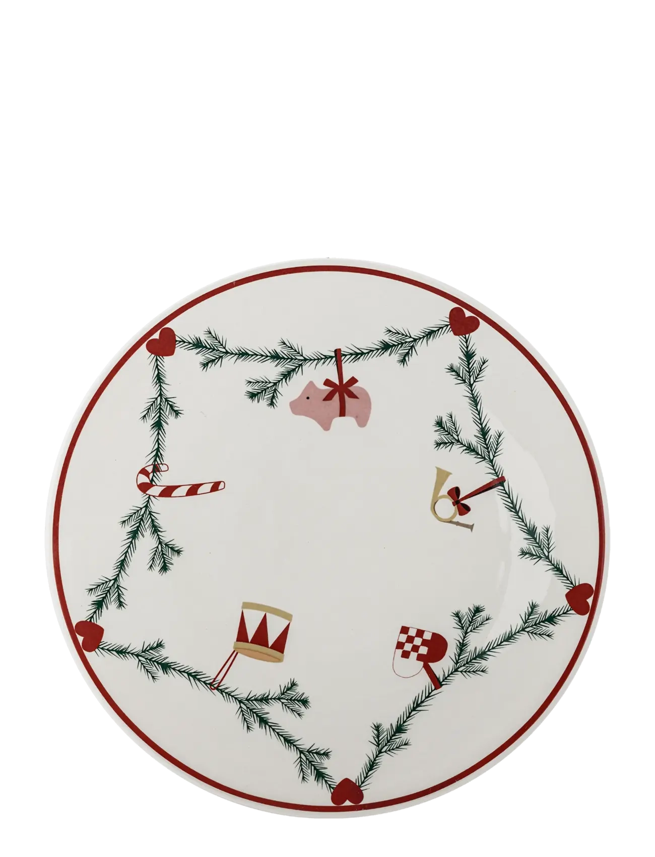 Bloomingville Yule Turntable - Christmas - WHITE / beige