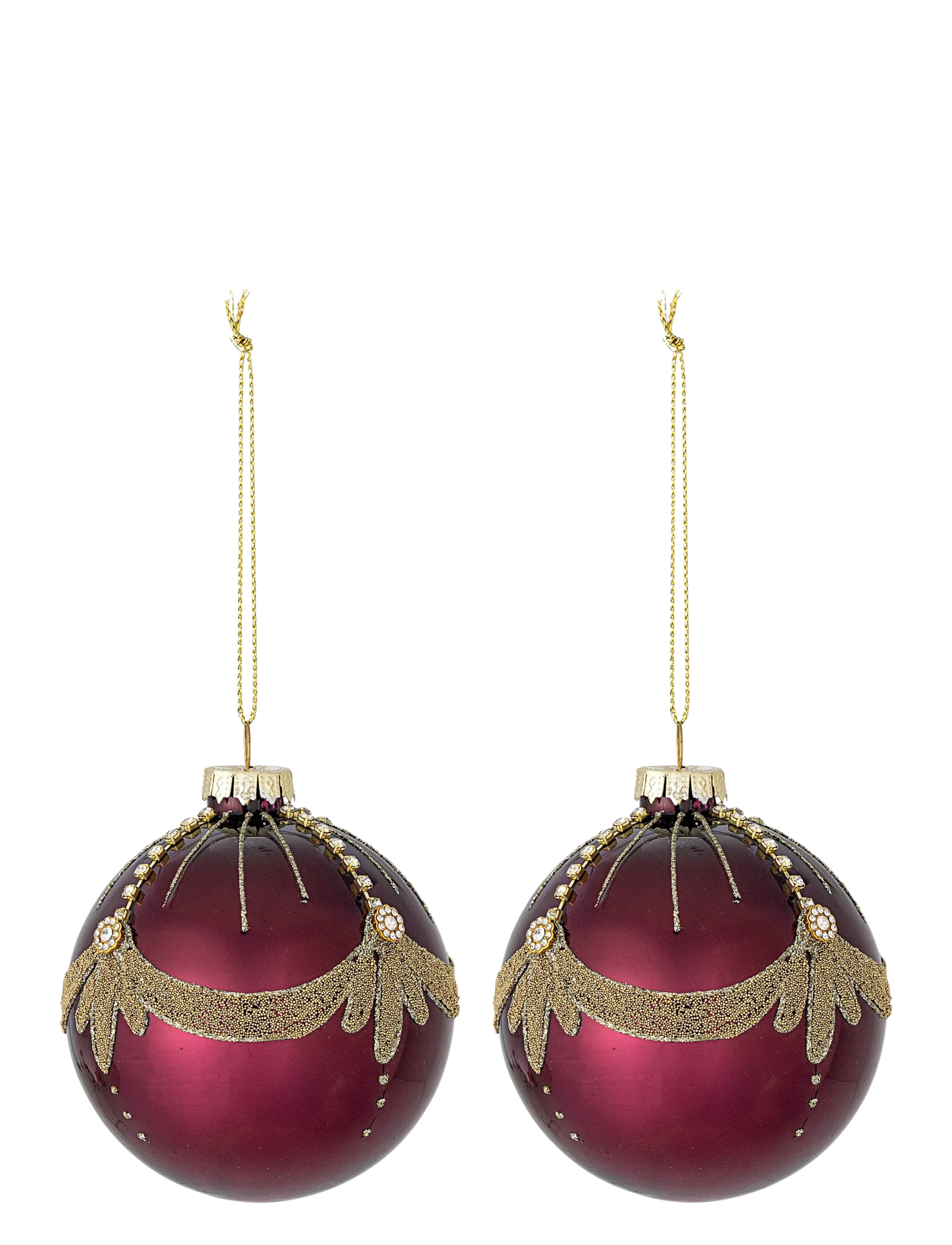 Bloomingville Suman Ornament - Christmas - RED / burgundy
