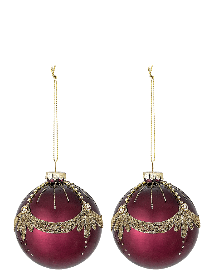 Bloomingville - Suman Ornament - weihnachtskugeln - red - 1