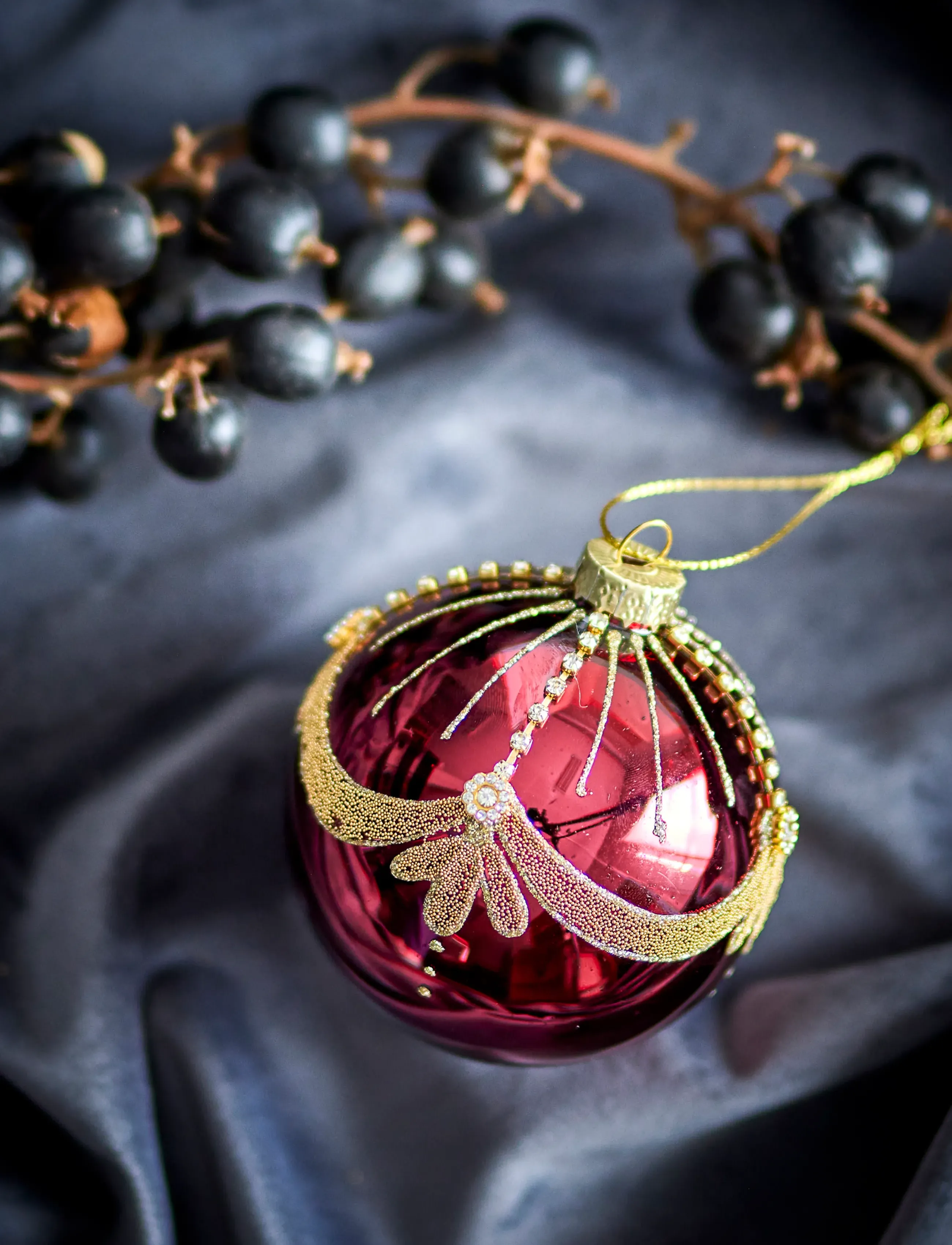 Bloomingville - Suman Ornament - red - 3