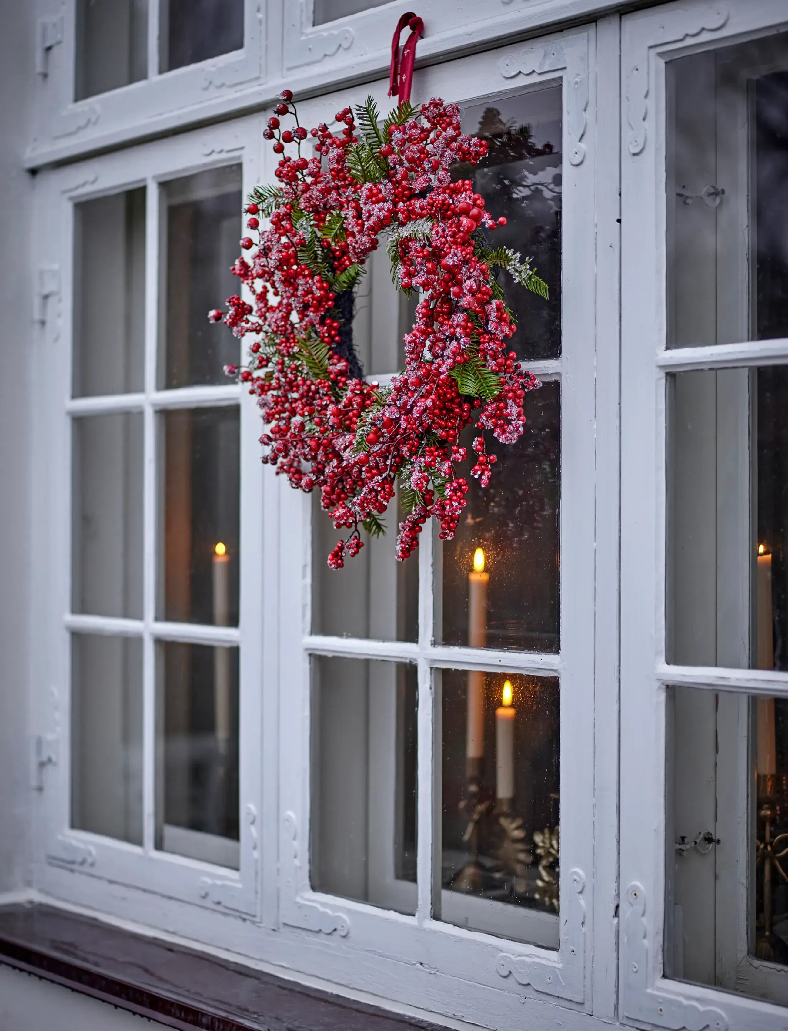 Bloomingville - Winter Berry Wreath - red - 3