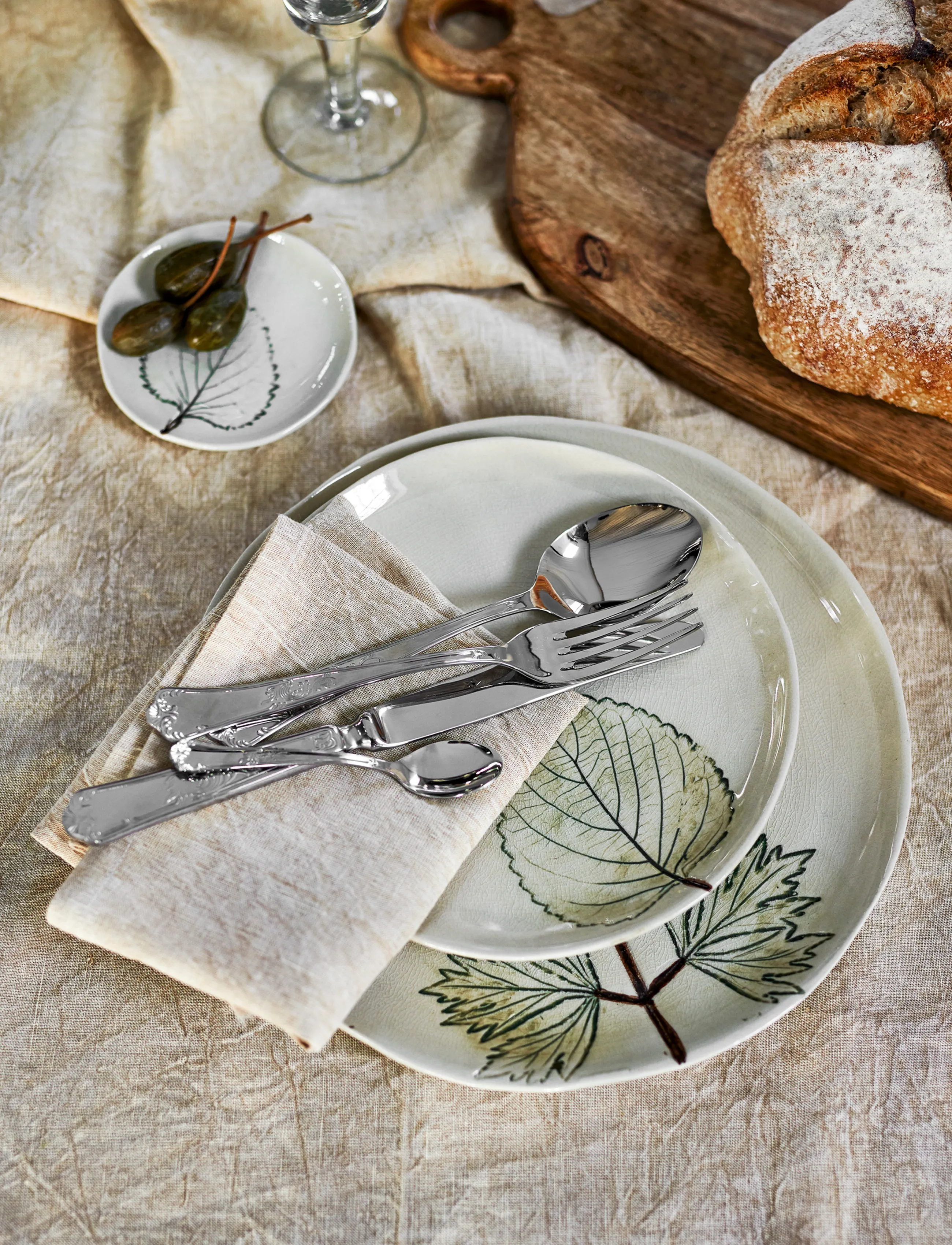Bloomingville - Aubrin Plate - beige - 2