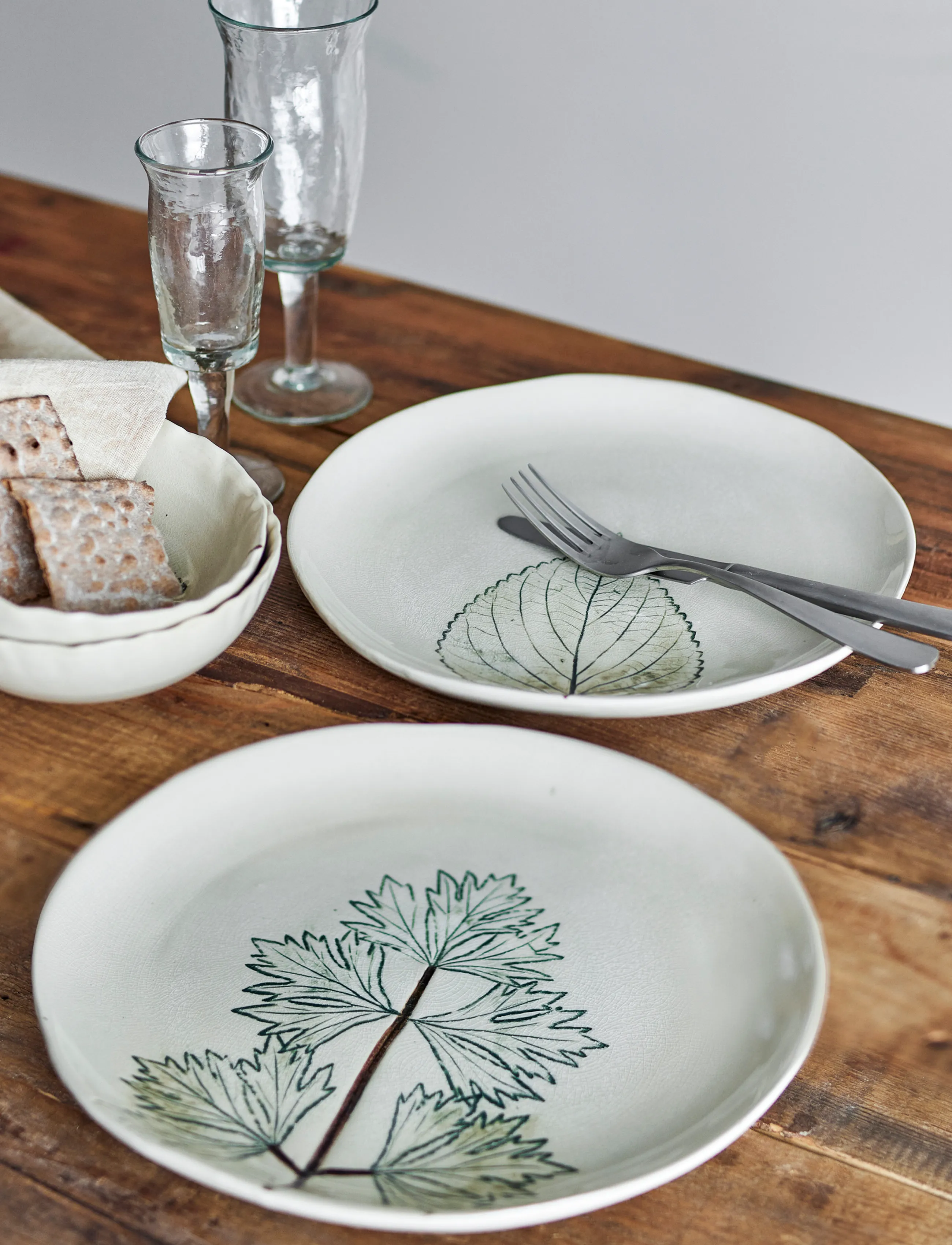Bloomingville - Aubrin Plate - beige - 3