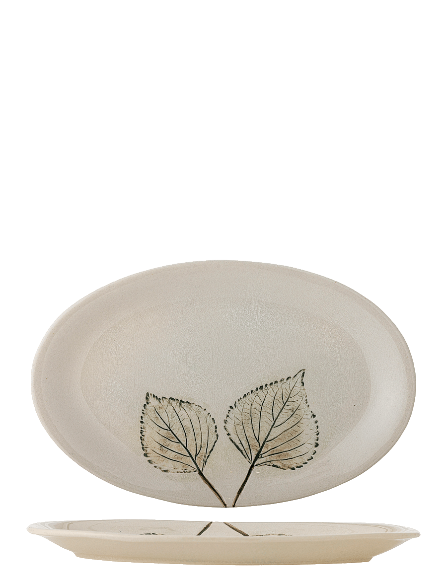 Bloomingville - Aubrin Serving Plate - vaagnad ja roogade serveerimisalused - beige - 1