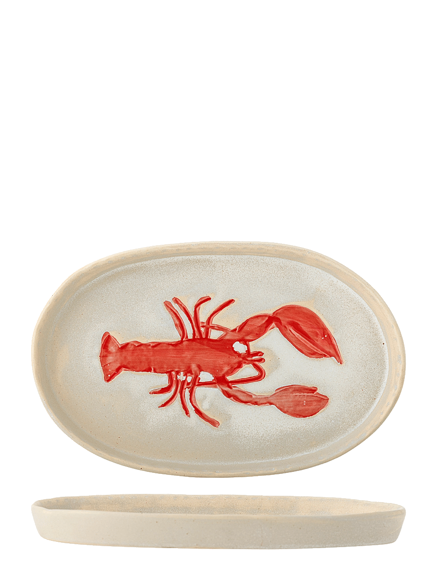 Bloomingville - Hadden Serving Plate - vaagnad ja roogade serveerimisalused - red - 1