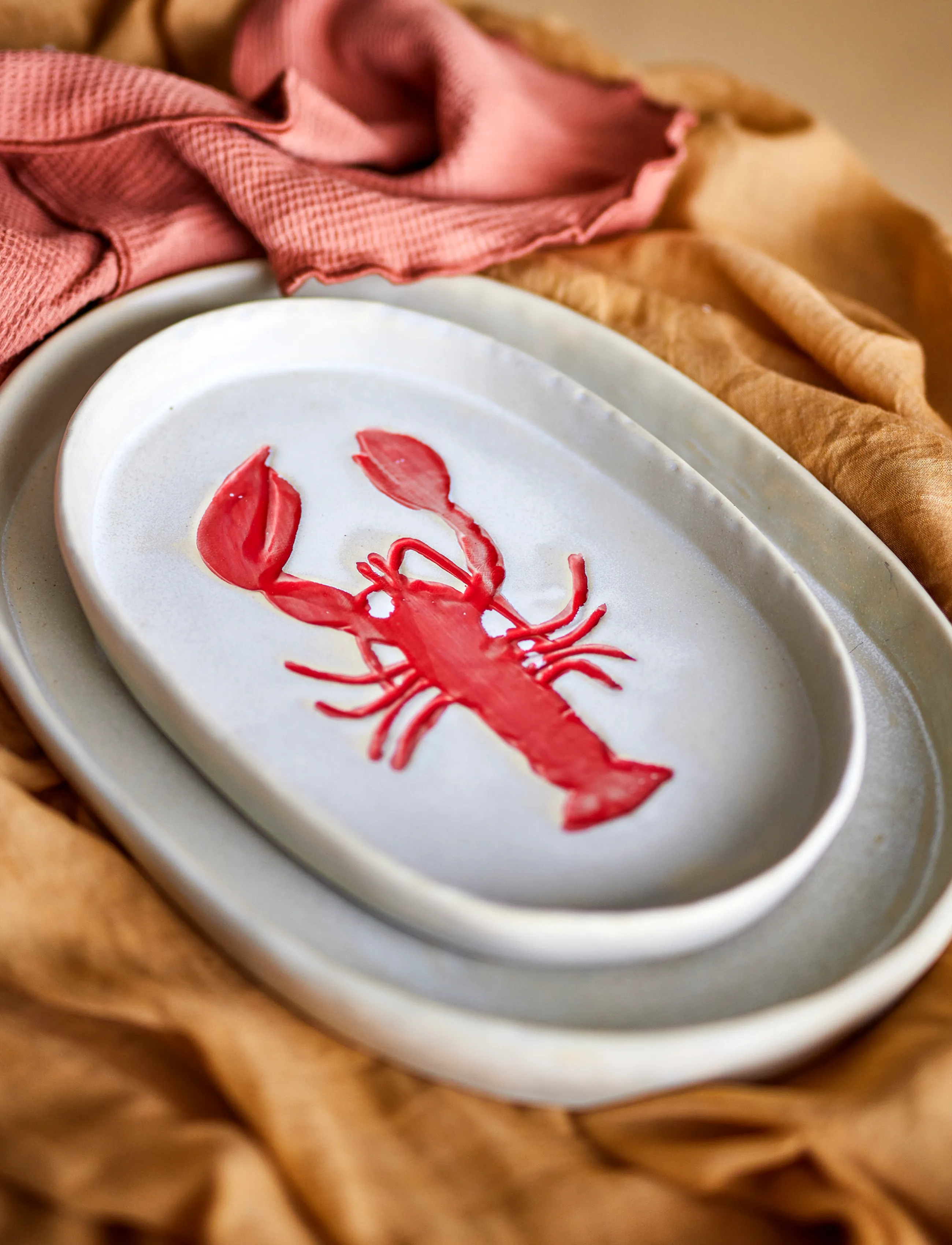 Bloomingville - Hadden Serving Plate - red - 4