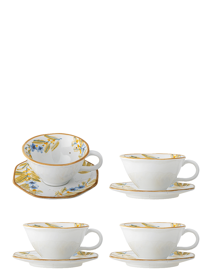 Bloomingville - Savina Cup w/Saucer - teetassid - multi-coloured - 1