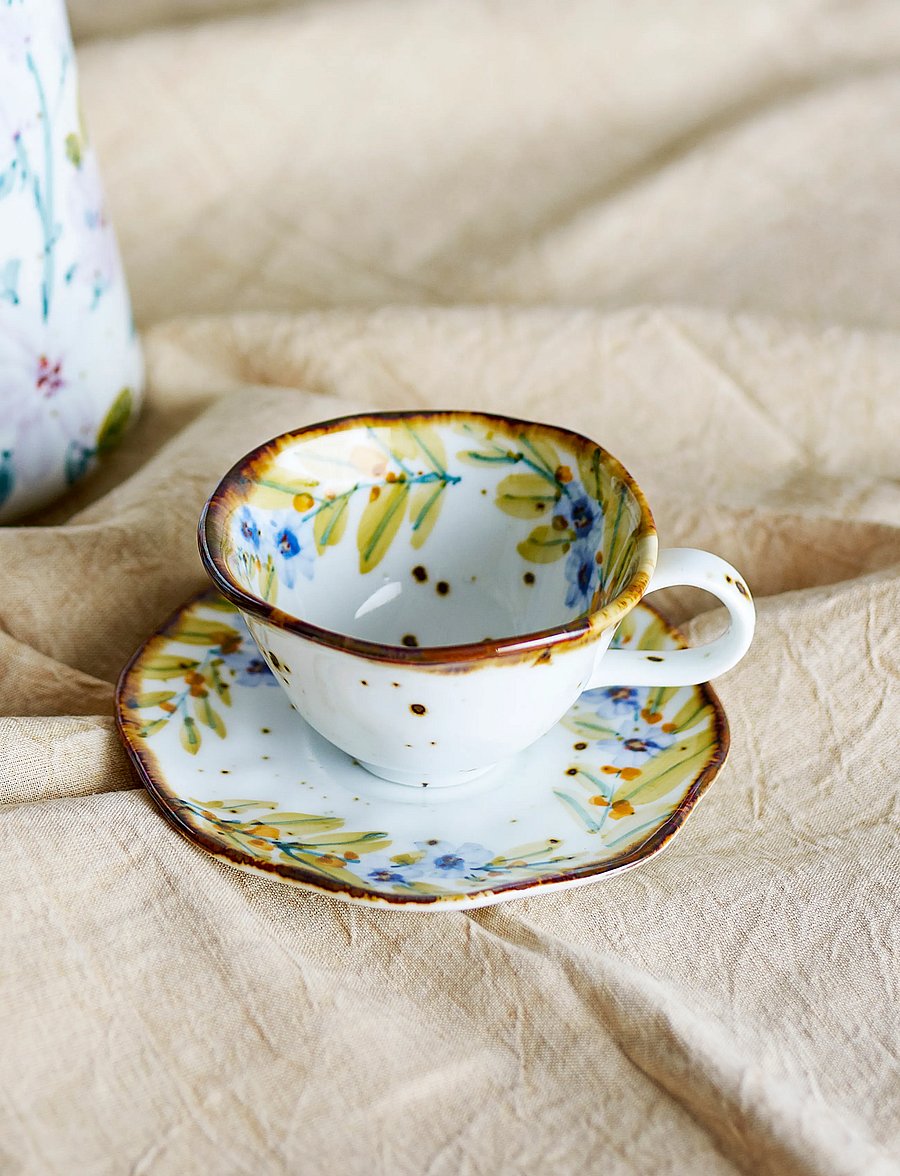 Bloomingville - Savina Cup w/Saucer - teetassid - multi-coloured - 0
