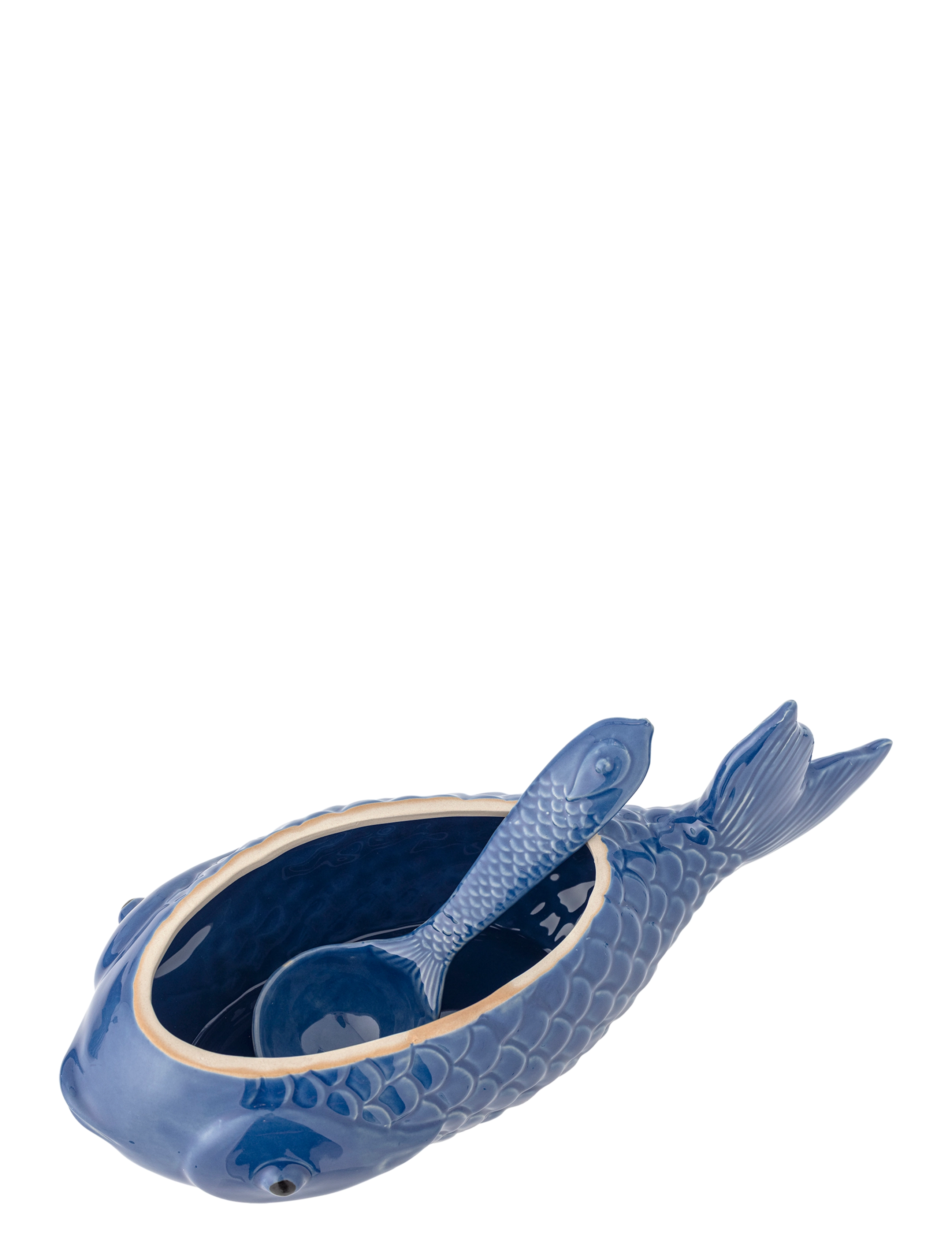 Bloomingville - Hiro Jar w/Lid & Spoon - blue - 4