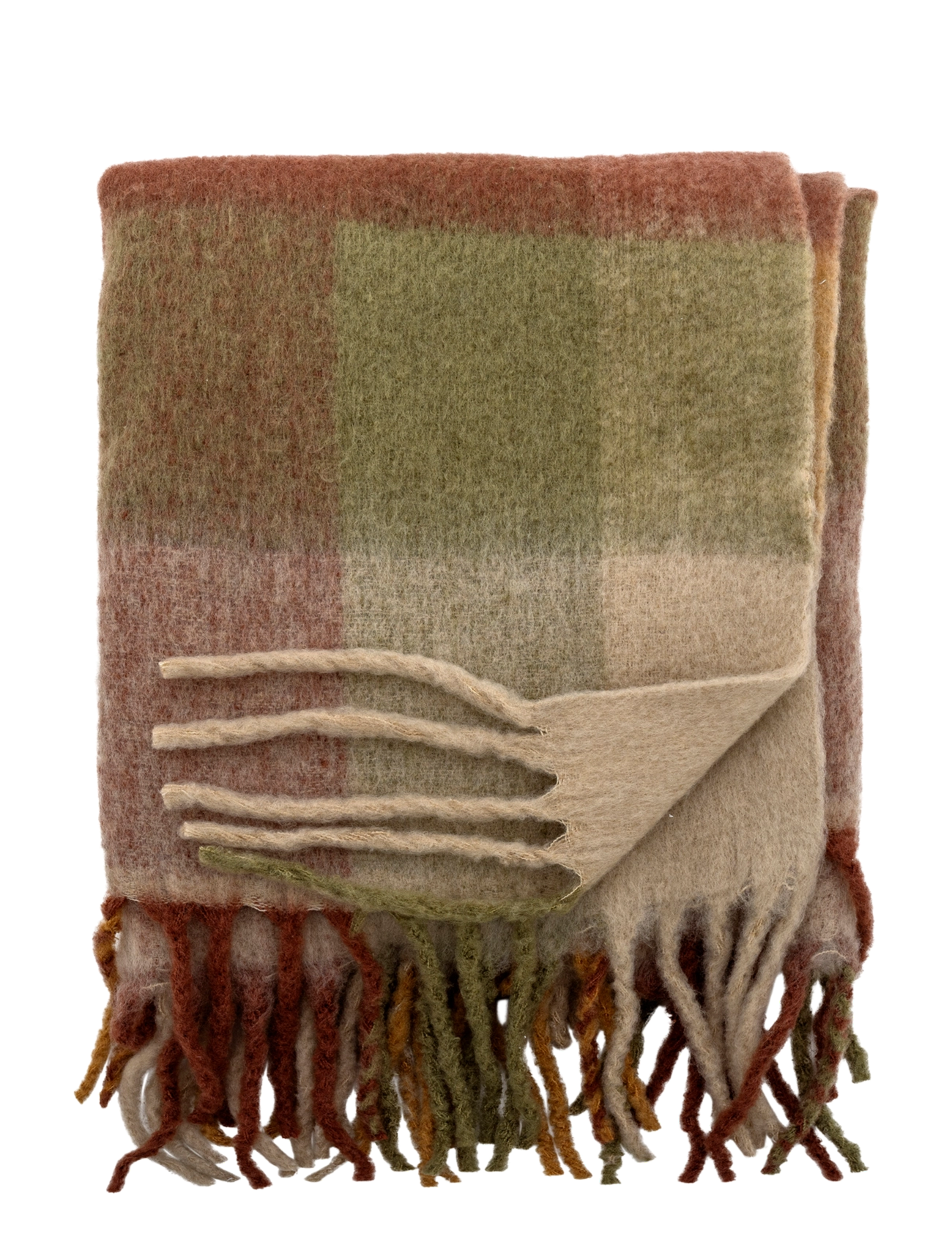 Bloomingville Hamisha Throw - Decken - BROWN / beige