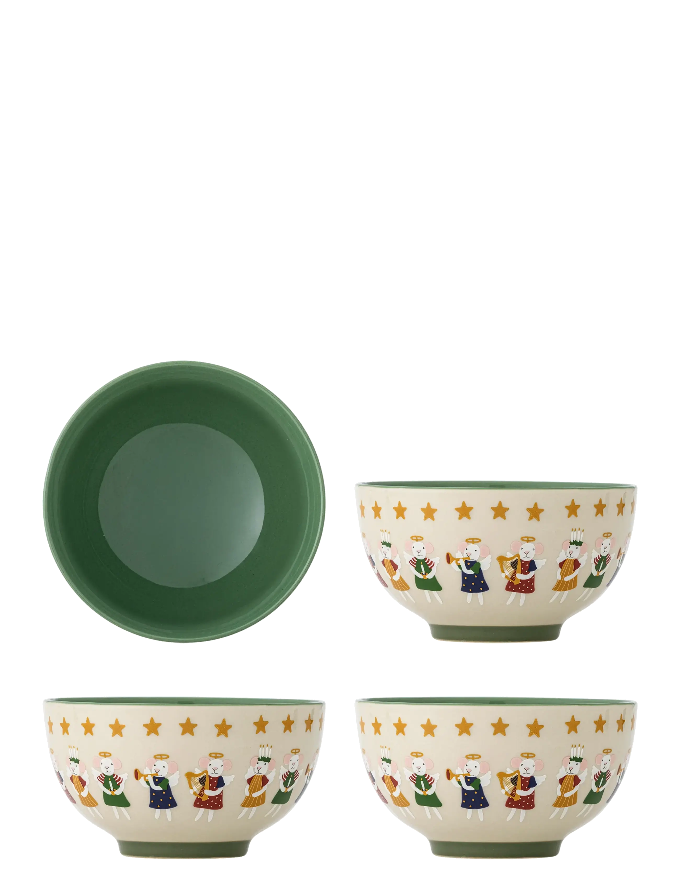 Bloomingville Peo Bowl - Christmas - GREEN / green