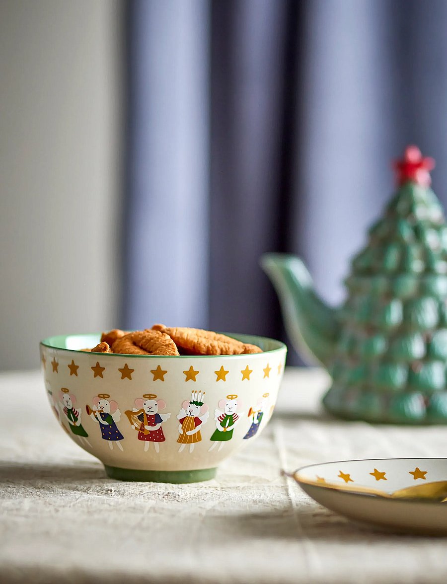 Bloomingville - Peo Bowl - weihnachtsdekoration - green - 0