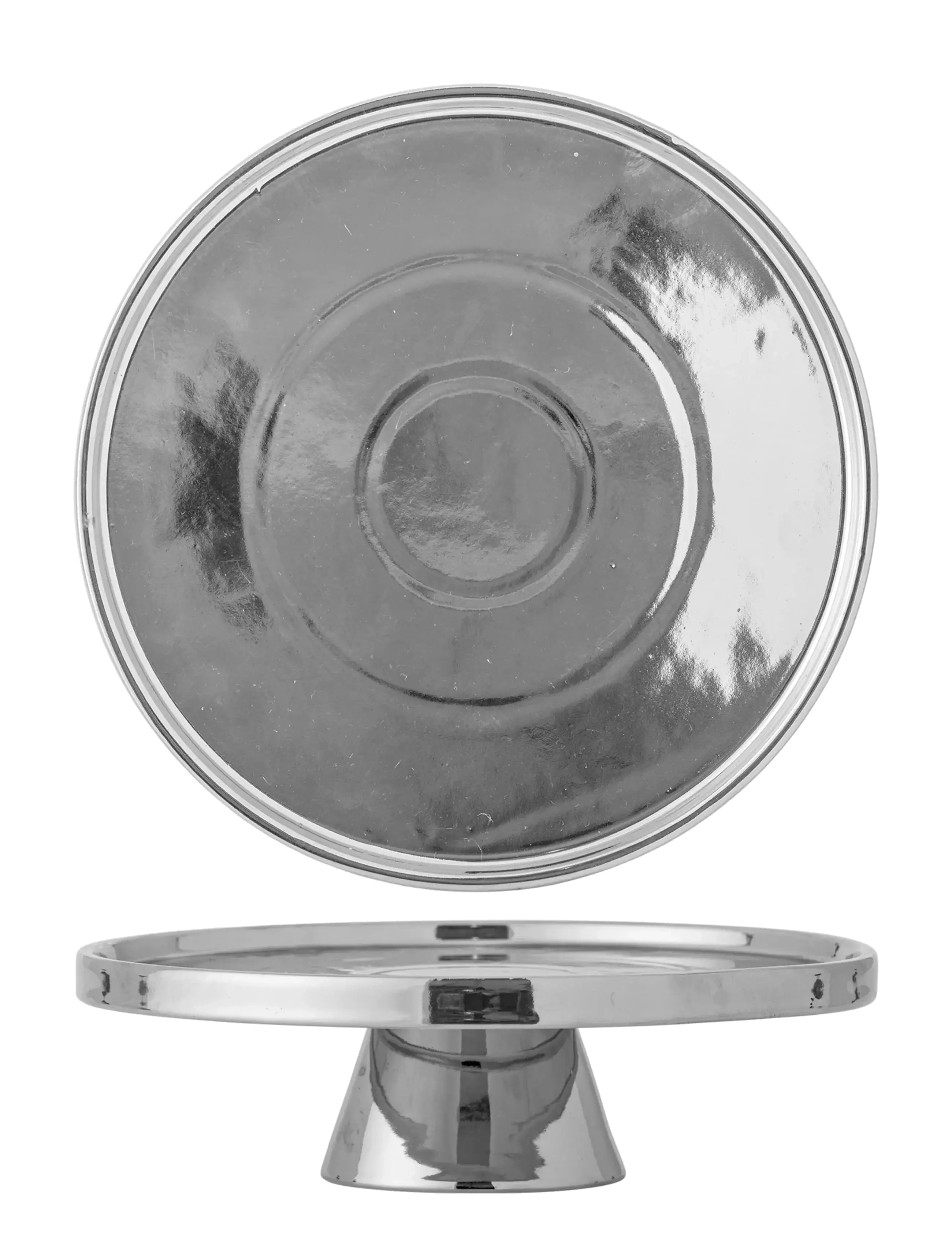 Bloomingville Shine Cake Tray - Bloomingville - SILVER / silver