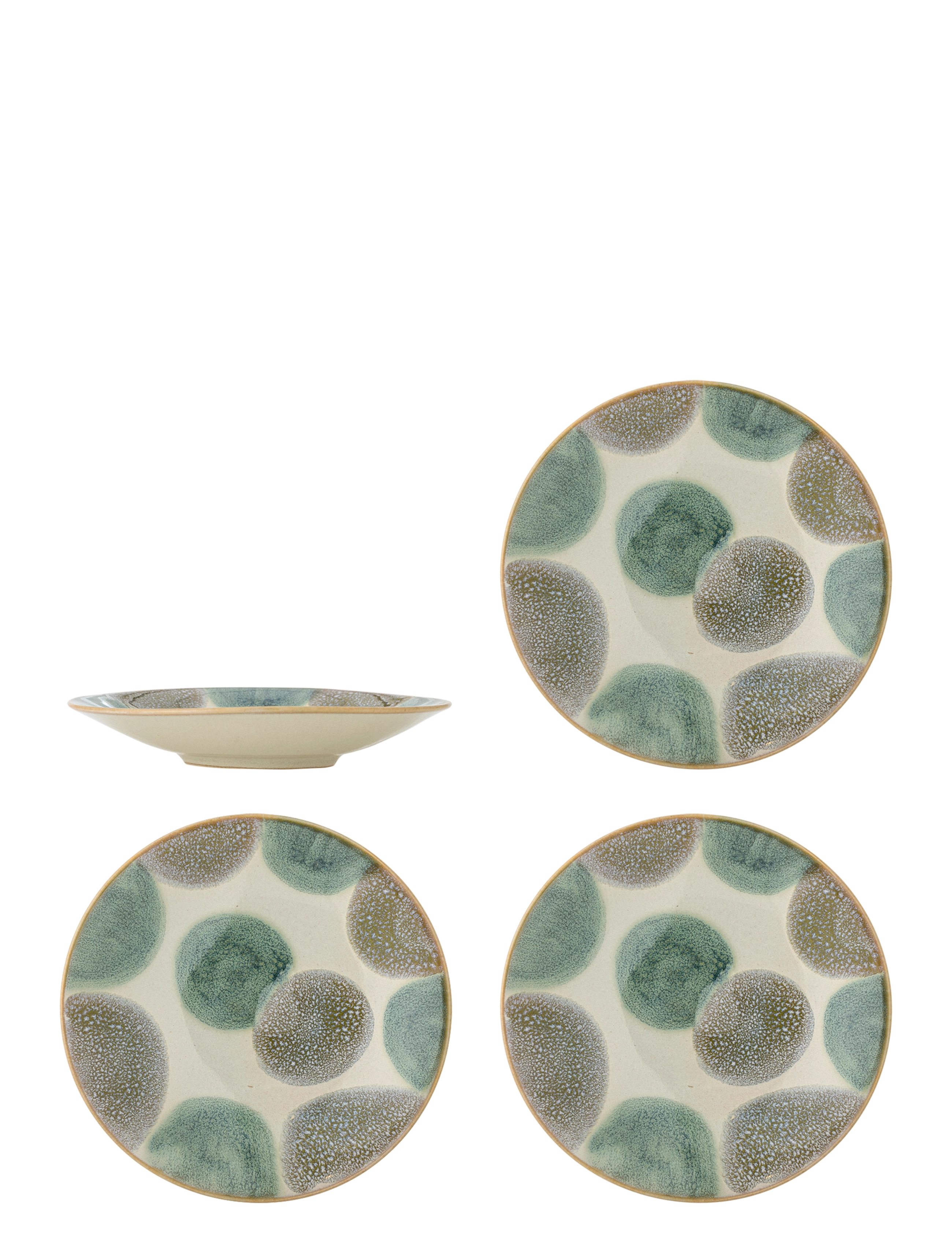 Bloomingville Bethany Plate - Geschirr - MULTI-COLOURED / green