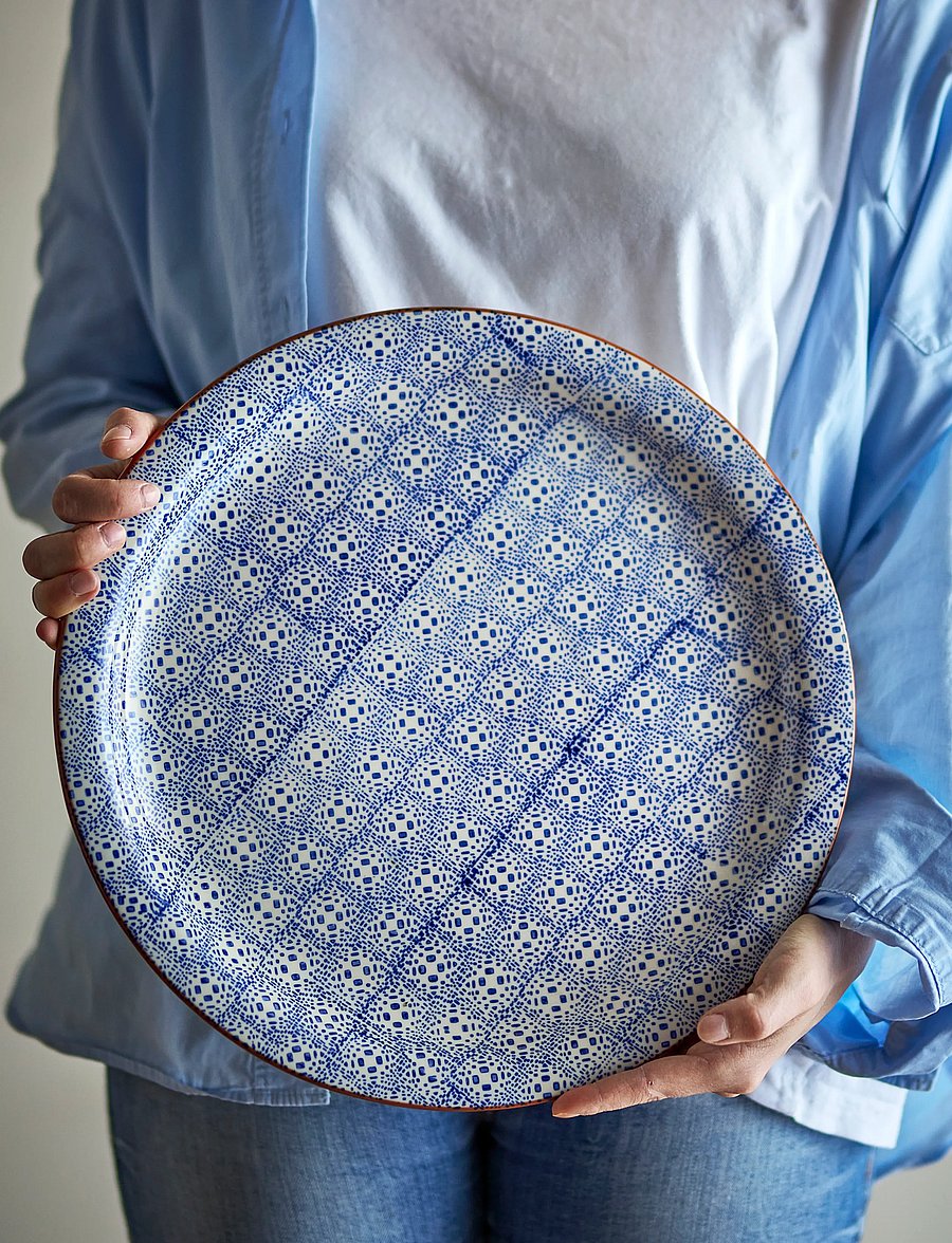 Bloomingville - Karine Serving Plate - vaagnad ja roogade serveerimisalused - blue - 3