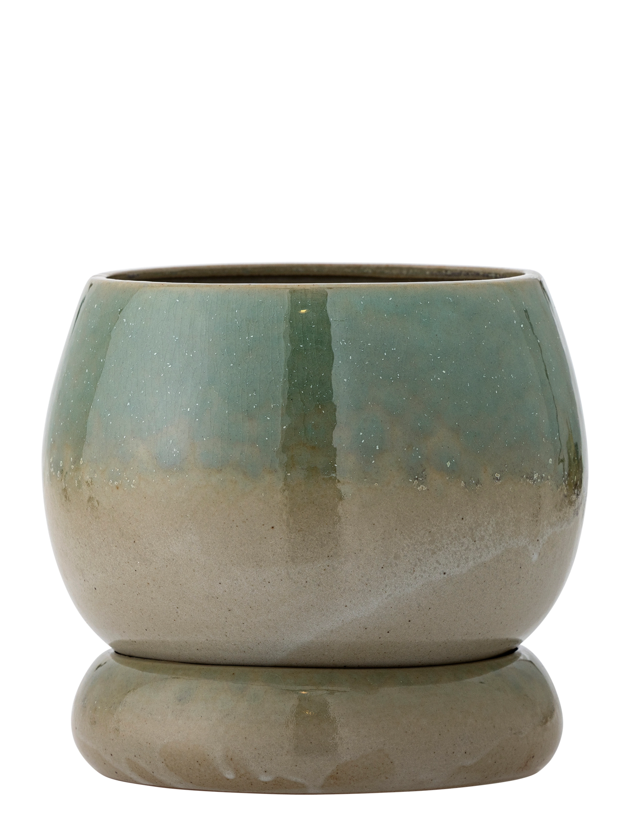 Bloomingville Imke Flowerpot w/Saucer - Bloomingville - GREEN / green