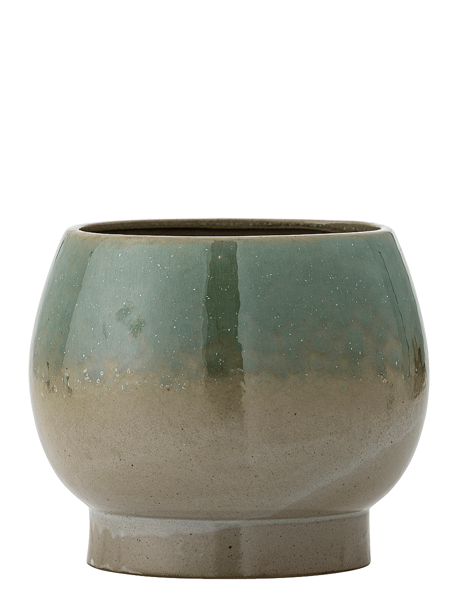 Bloomingville - Imke Flowerpot w/Saucer - lillepotid - green - 3