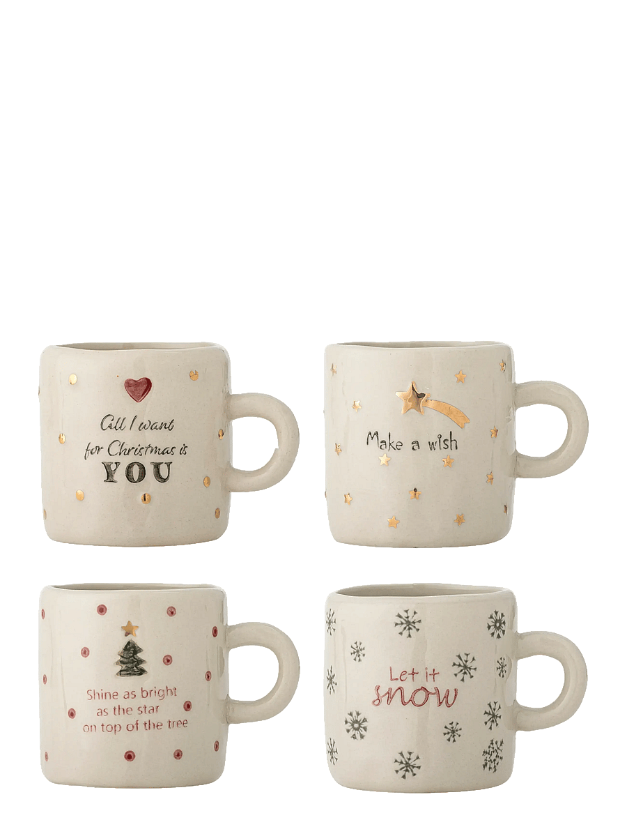 Bloomingville - Christy Cup, Multipack - weihnachtsdekoration - cream - 1