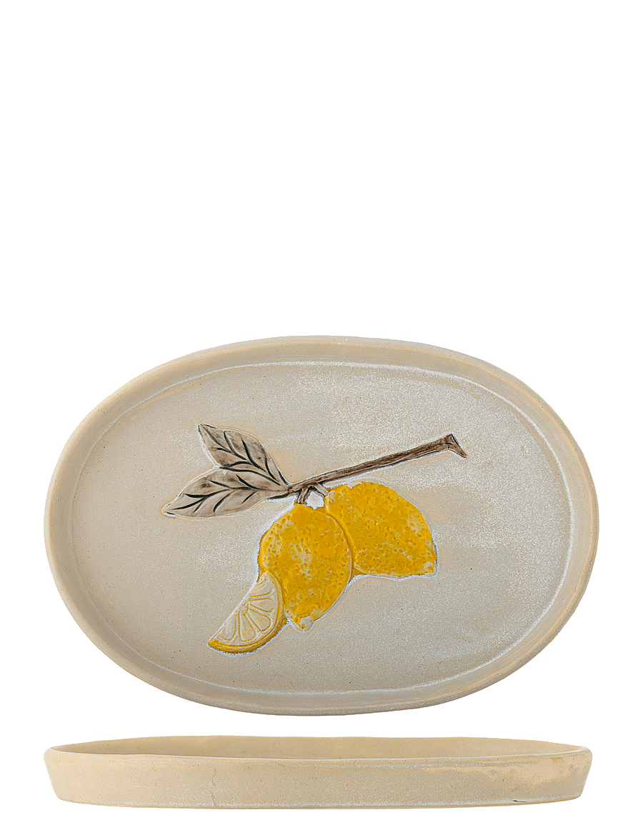 Bloomingville - Hadden Serving Plate - servēšanas trauki - yellow - 1