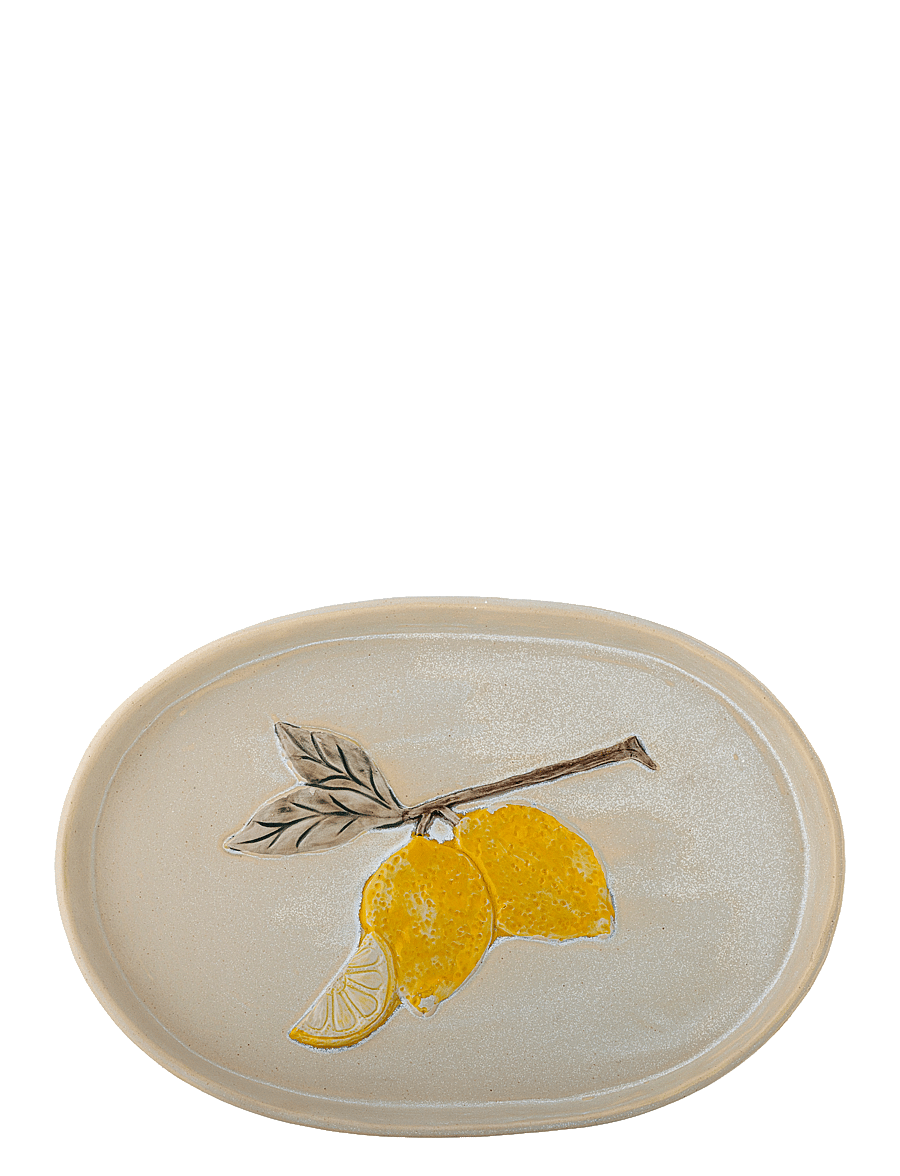 Bloomingville - Hadden Serving Plate - servēšanas trauki - yellow - 3