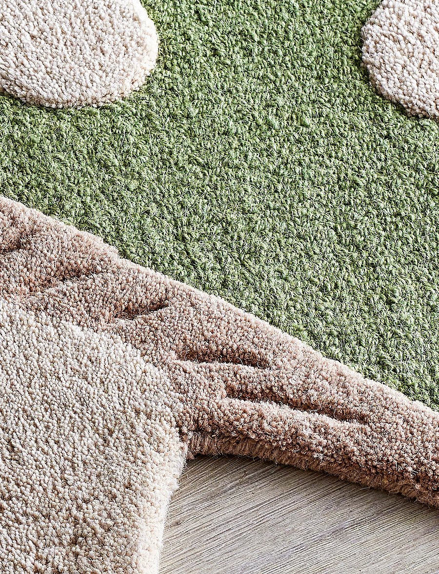 Bloomingville - Mushroom Rug - asümmeetrilised vaibad - green - 4