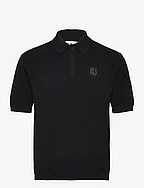 Will Knit Polo - BLACK