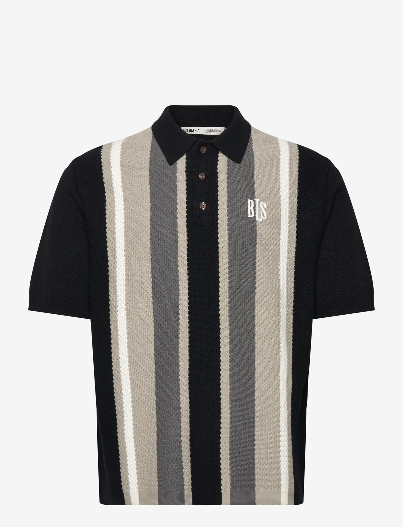 BLS Hafnia - Sicilia Polo Short Sleeve - stickade pikéer - black - 0