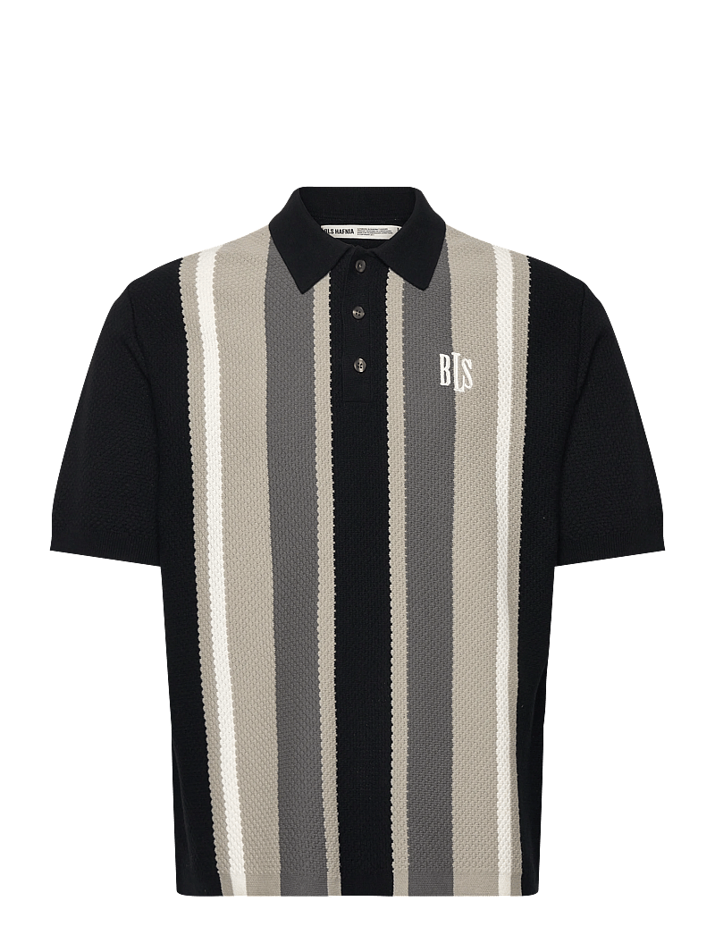 BLS Hafnia - Sicilia Polo Short Sleeve - stickade pikéer - black - 0