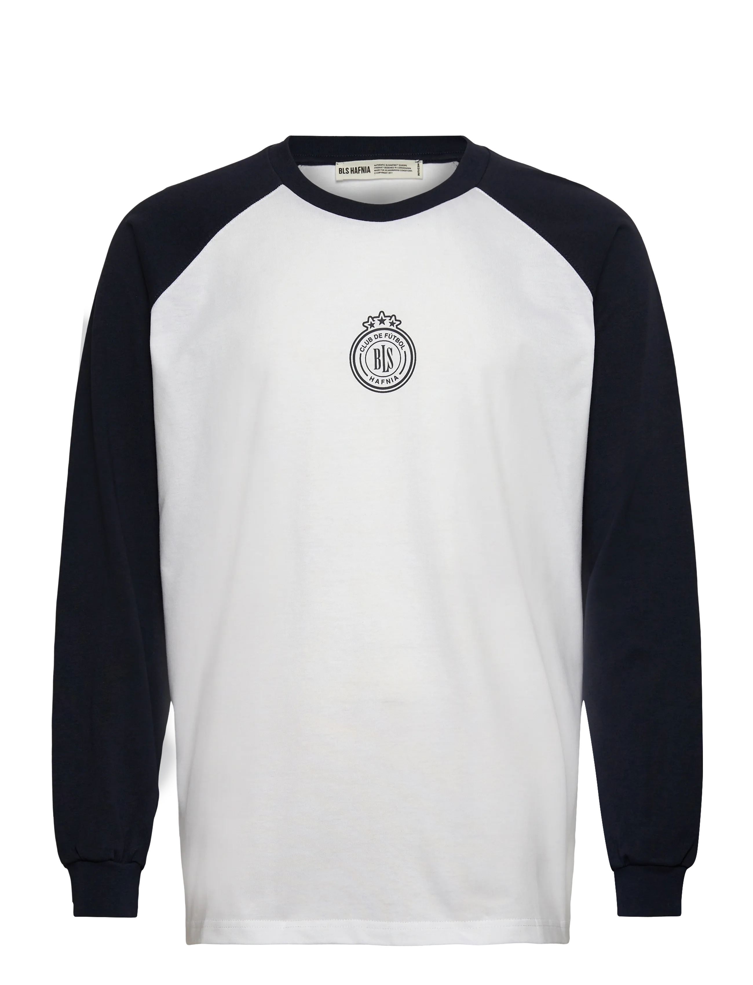 Club De futbol Raglan LS - WHITE / NAVY