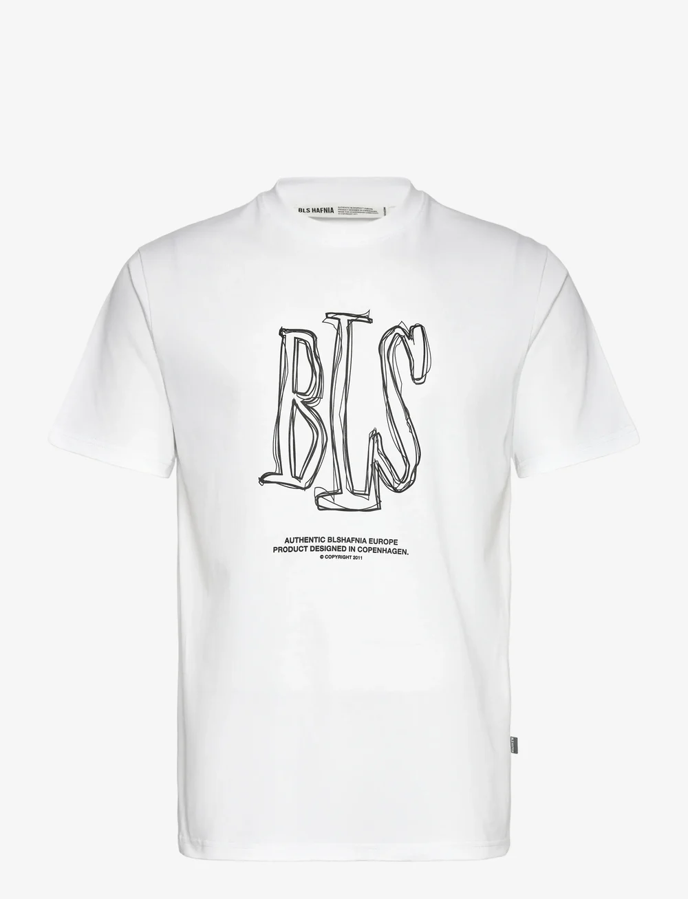 BLS Hafnia - Handwritten Capital T-shirt - kortärmade t-shirts - white - 0