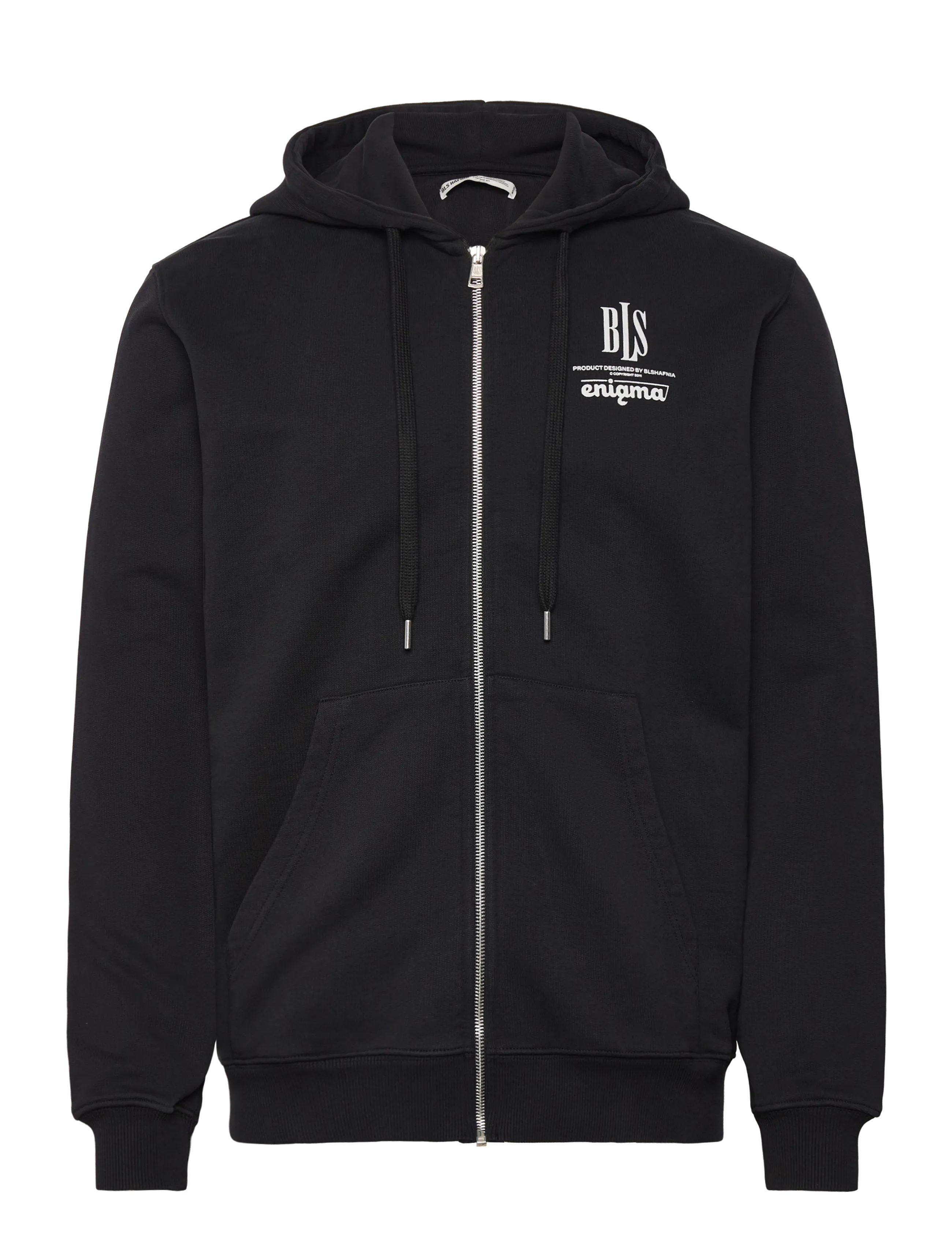 BLS Hafnia Enigma Crossword Zip Hoodie, S, Sweatshirts & Hoodies, Schwarz - Männerswear