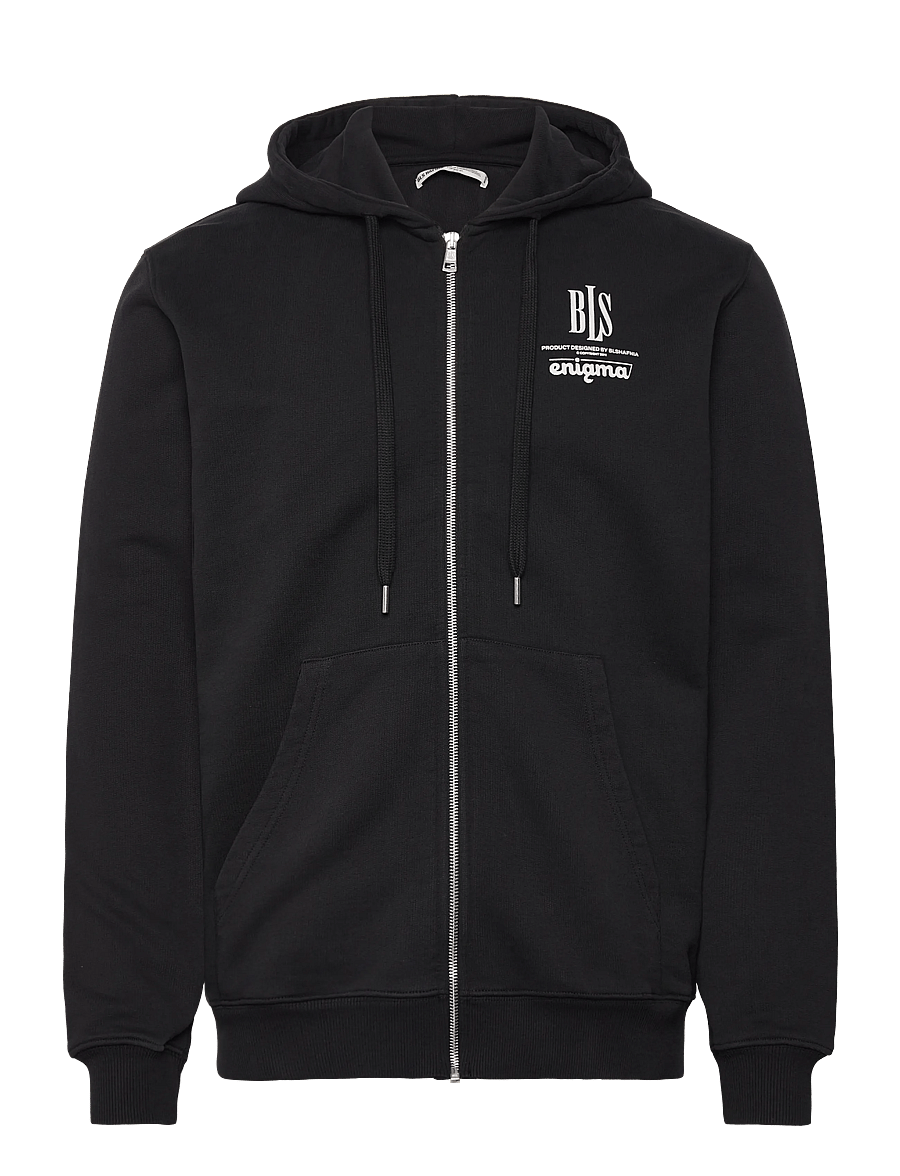 BLS Hafnia - Enigma Crossword Zip Hoodie - kapuzenpullover - black - 0