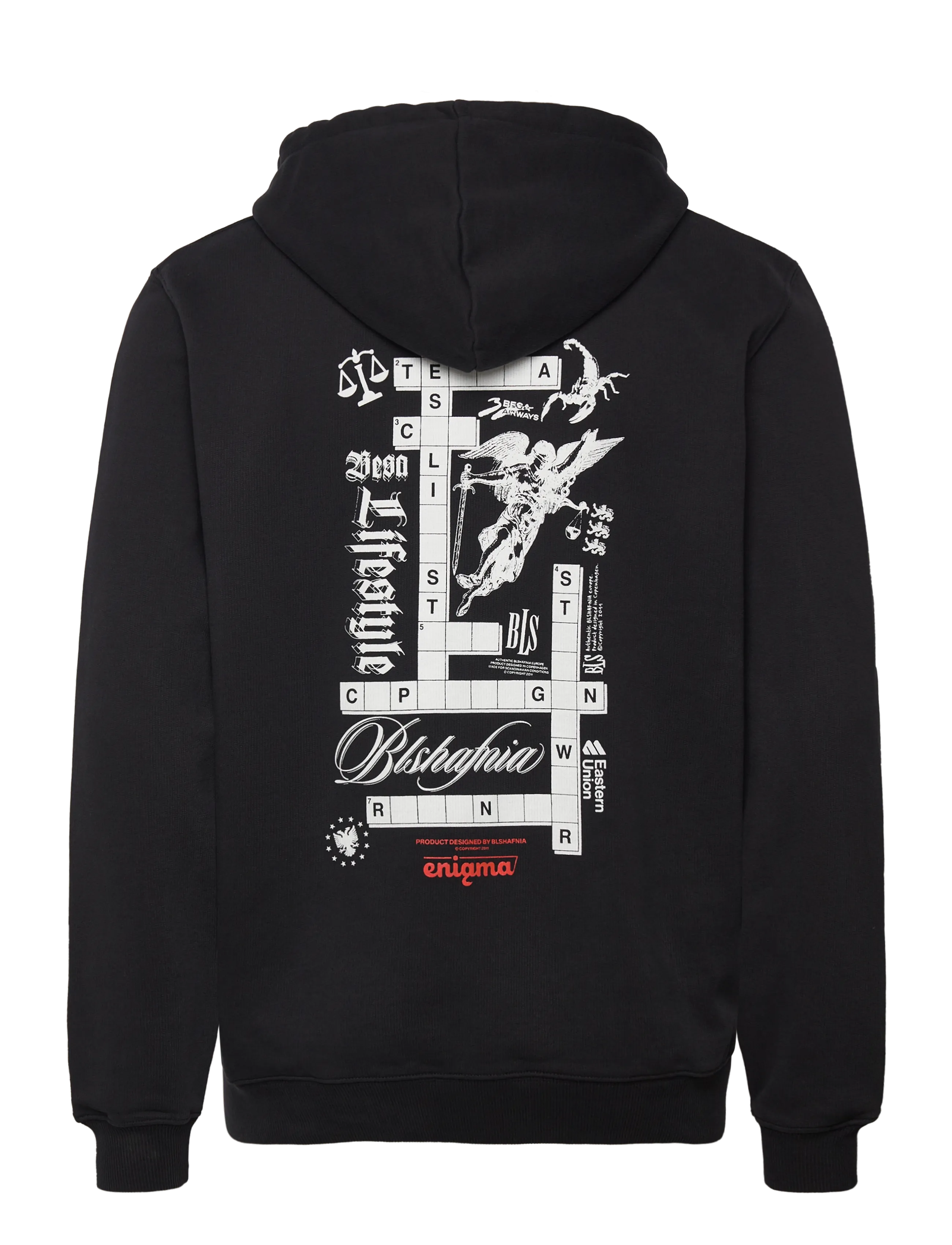 BLS Hafnia - Enigma Crossword Zip Hoodie - black - 1