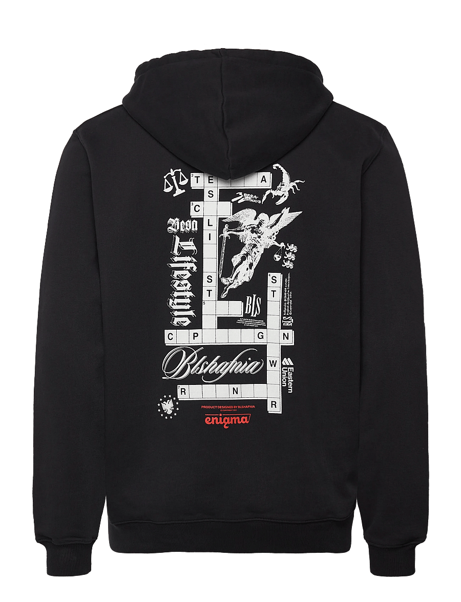BLS Hafnia - Enigma Crossword Zip Hoodie - kapuzenpullover - black - 1