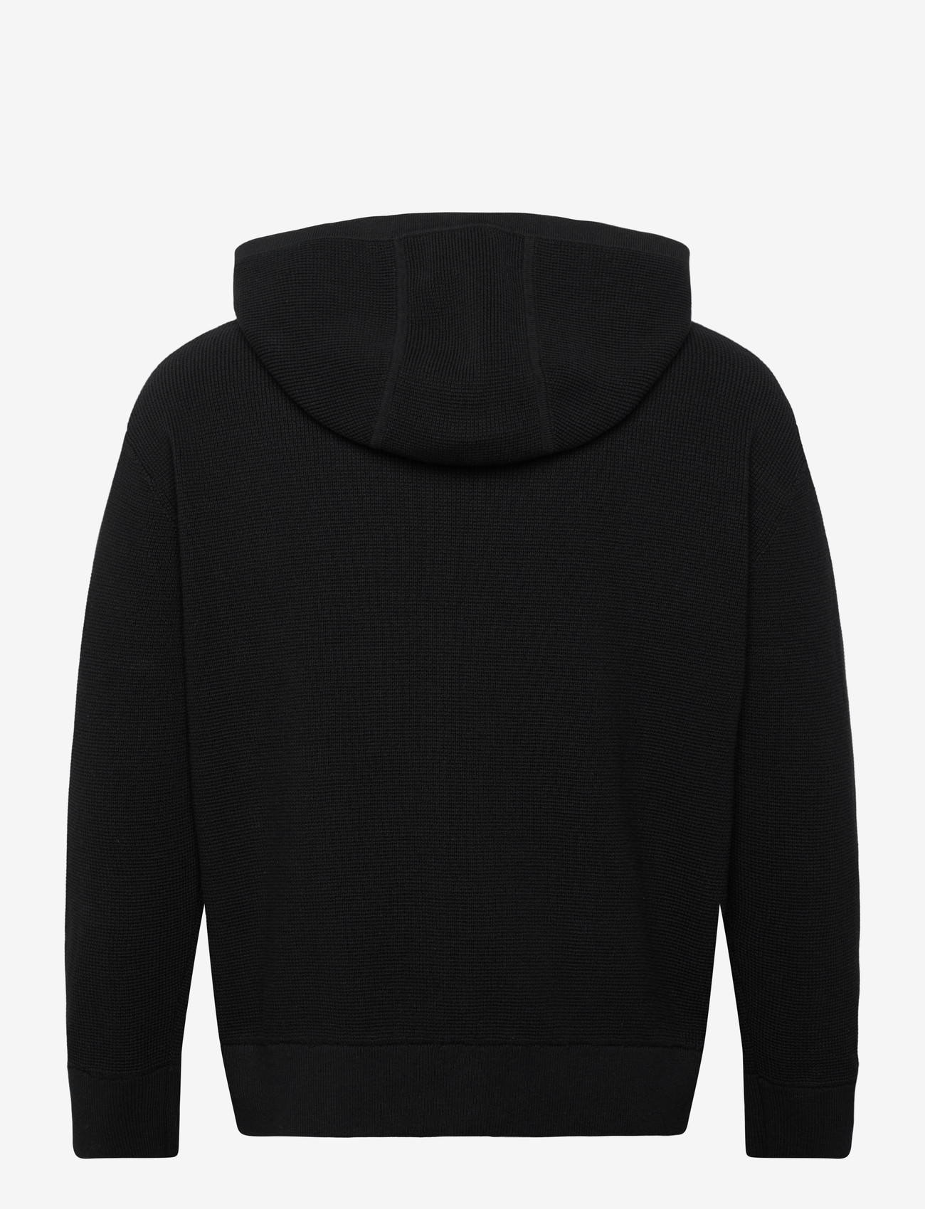 BLS Hafnia - Frank Zip Knit Hoodie - hupparit - black - 2