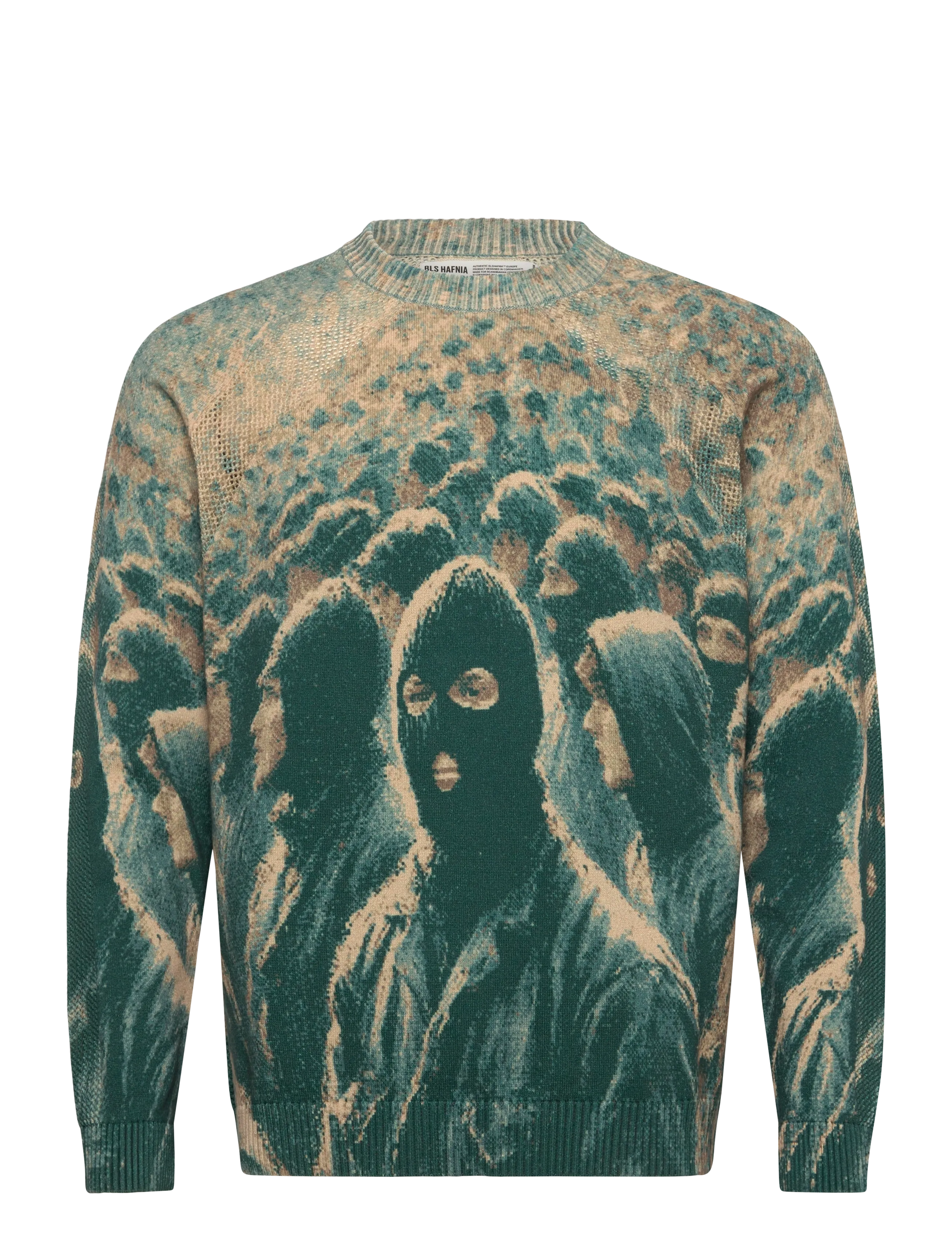 BLS Hafnia The Fan Knit, M, Knitwear, Mehrfarbig/gemustert - Round Necks, Männerswear