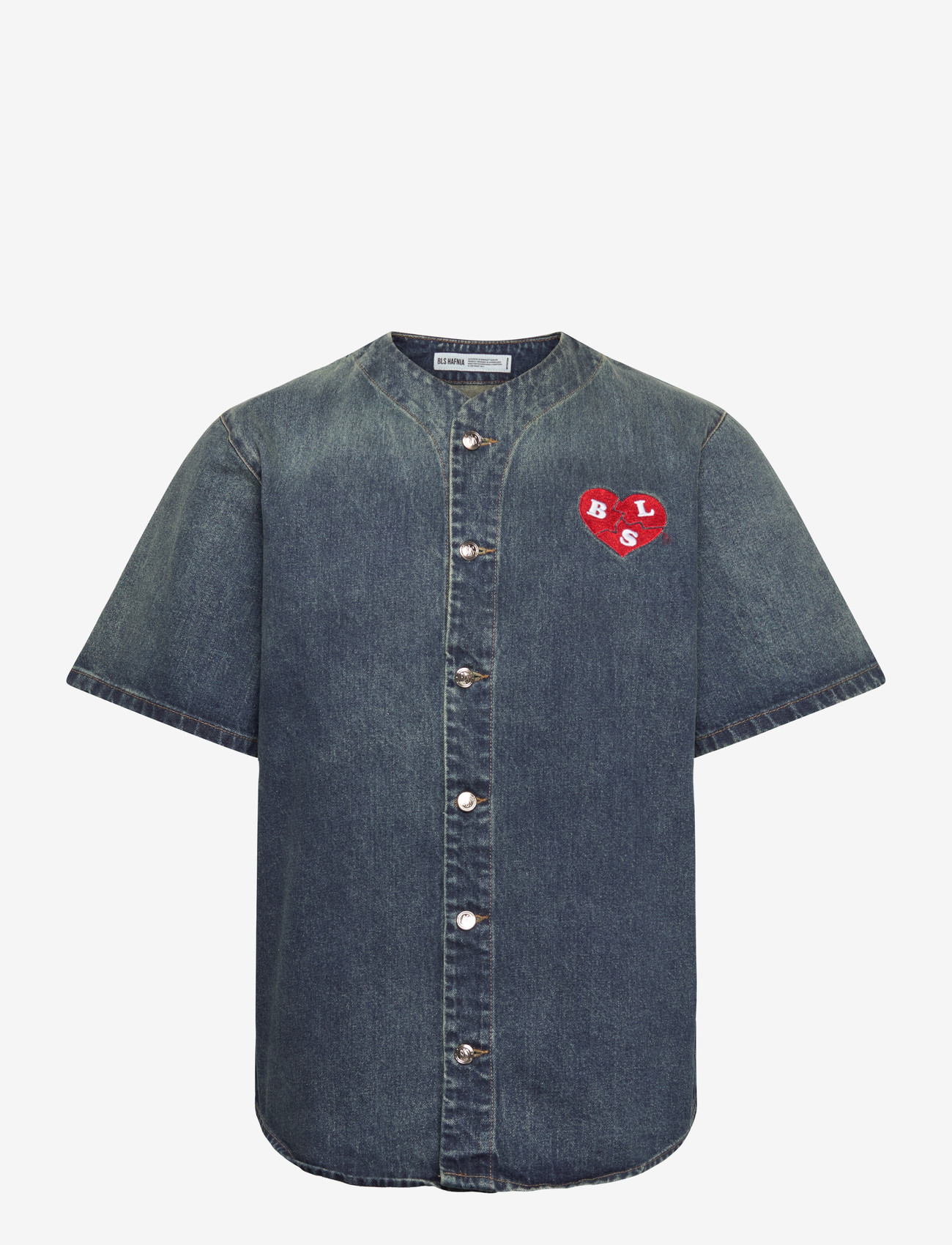 BLS Hafnia - Heartbreak Baseball Denim - denim shirts - washed light blue - 0