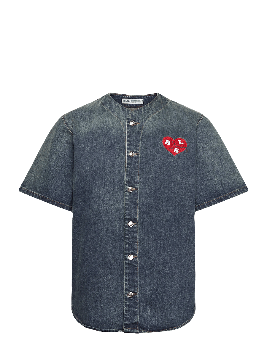 BLS Hafnia - Heartbreak Baseball Denim - teksasärgid - washed light blue - 0