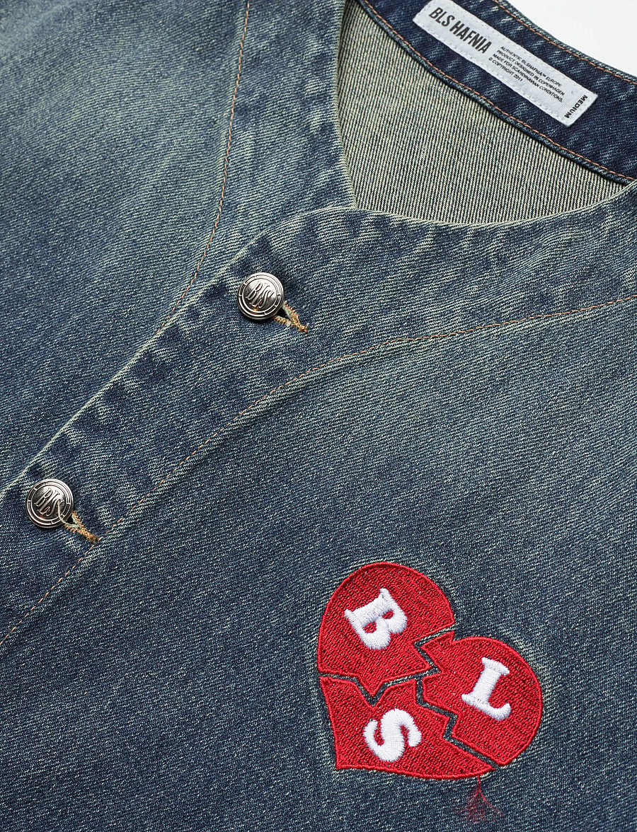 BLS Hafnia - Heartbreak Baseball Denim - teksasärgid - washed light blue - 3