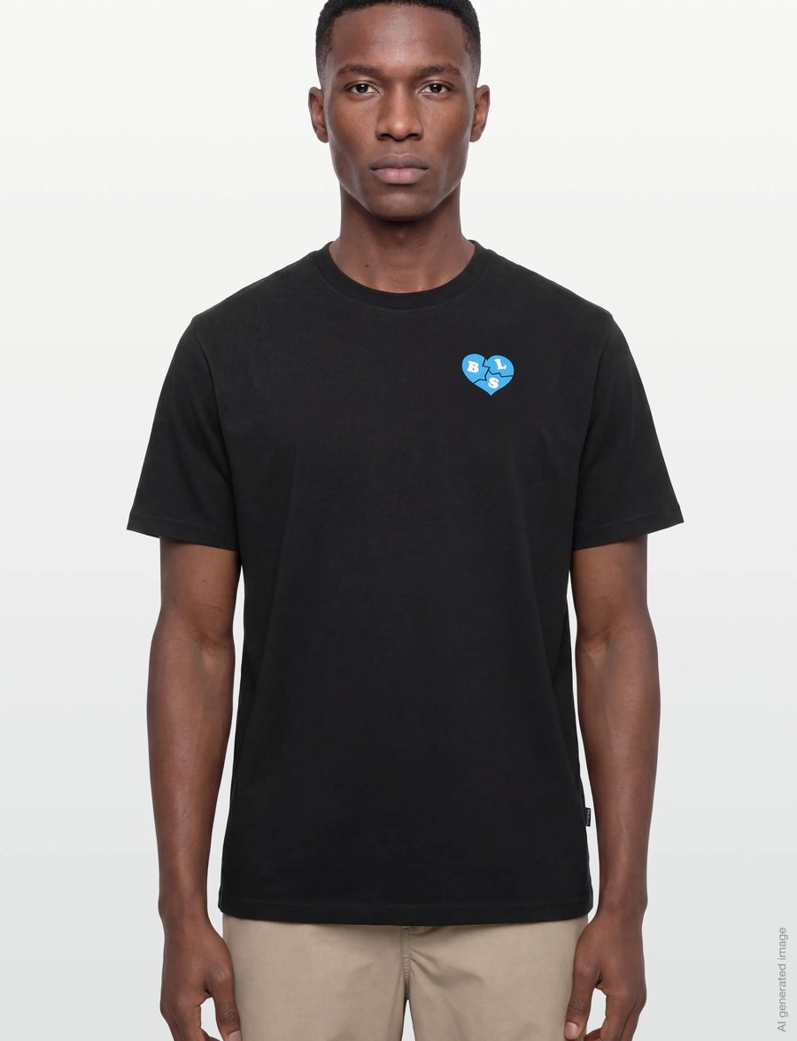 BLS Hafnia - Heartbreaker T-shirt - kurzärmelige t-shirts - black - 3