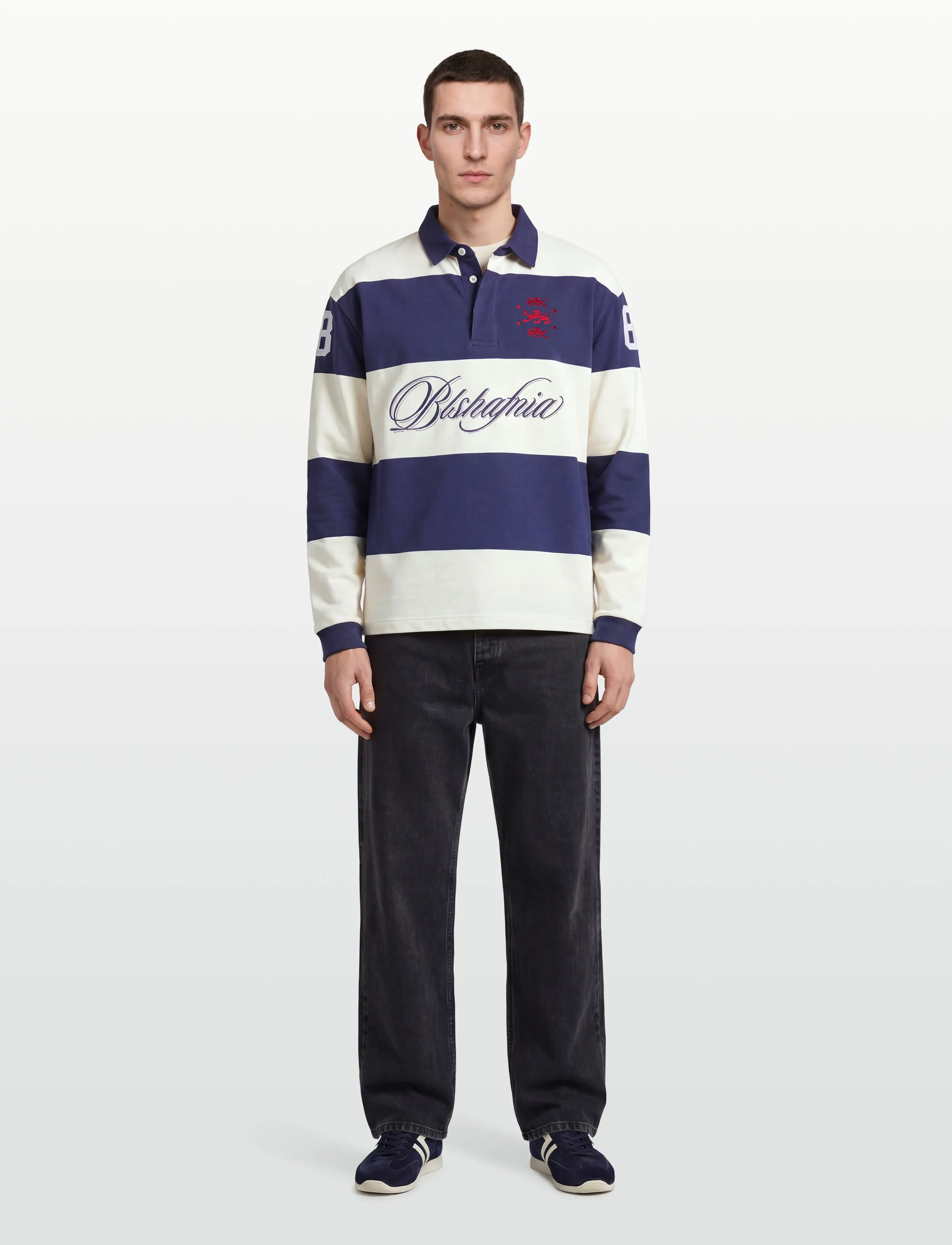 BLS Hafnia Florentina Polo Ls, M, Polos, Marineblau - Long-sleeved, Männerswear