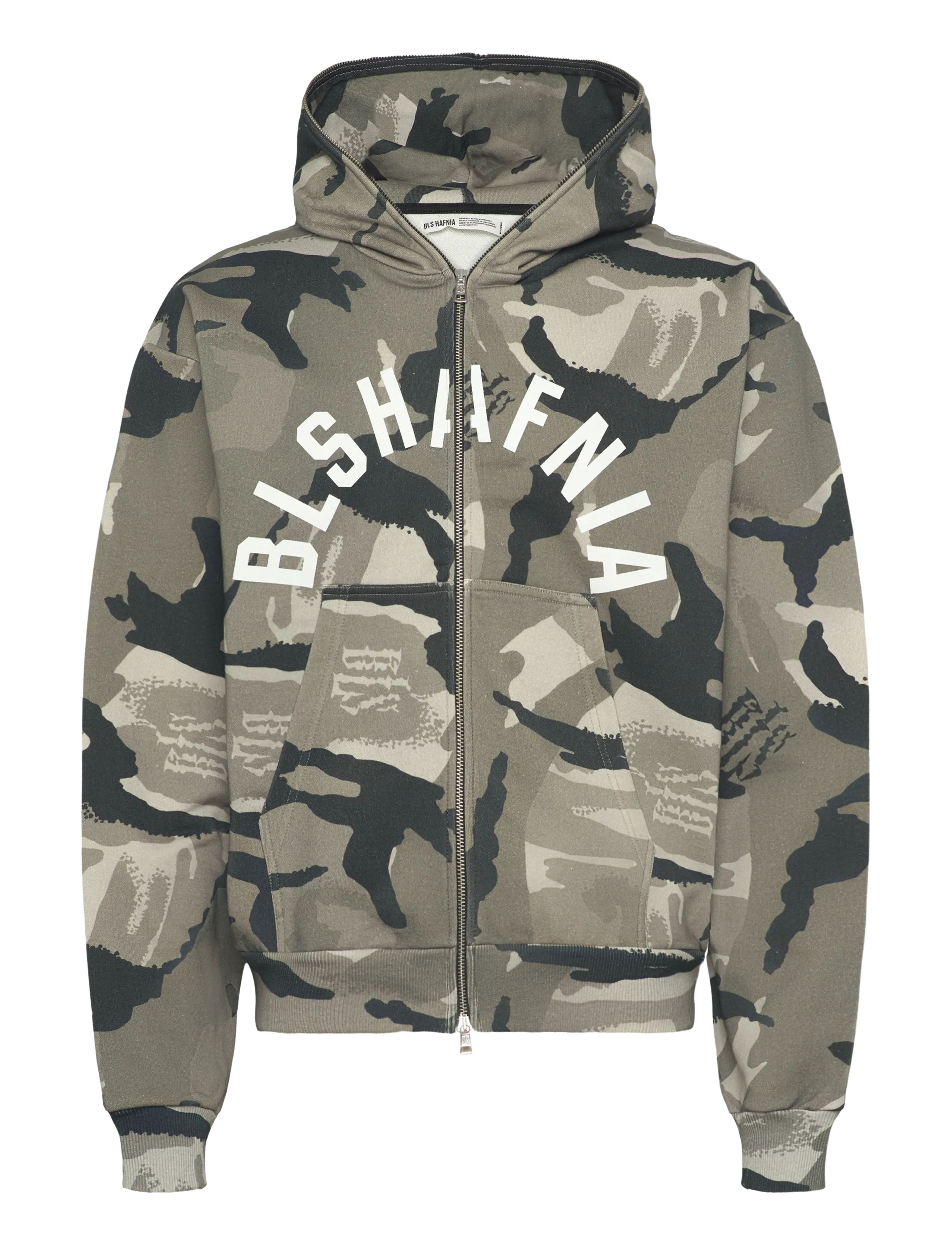 BLS Hafnia DPM Zip Hoodie - Skandinavisk - GREY CAMO / green